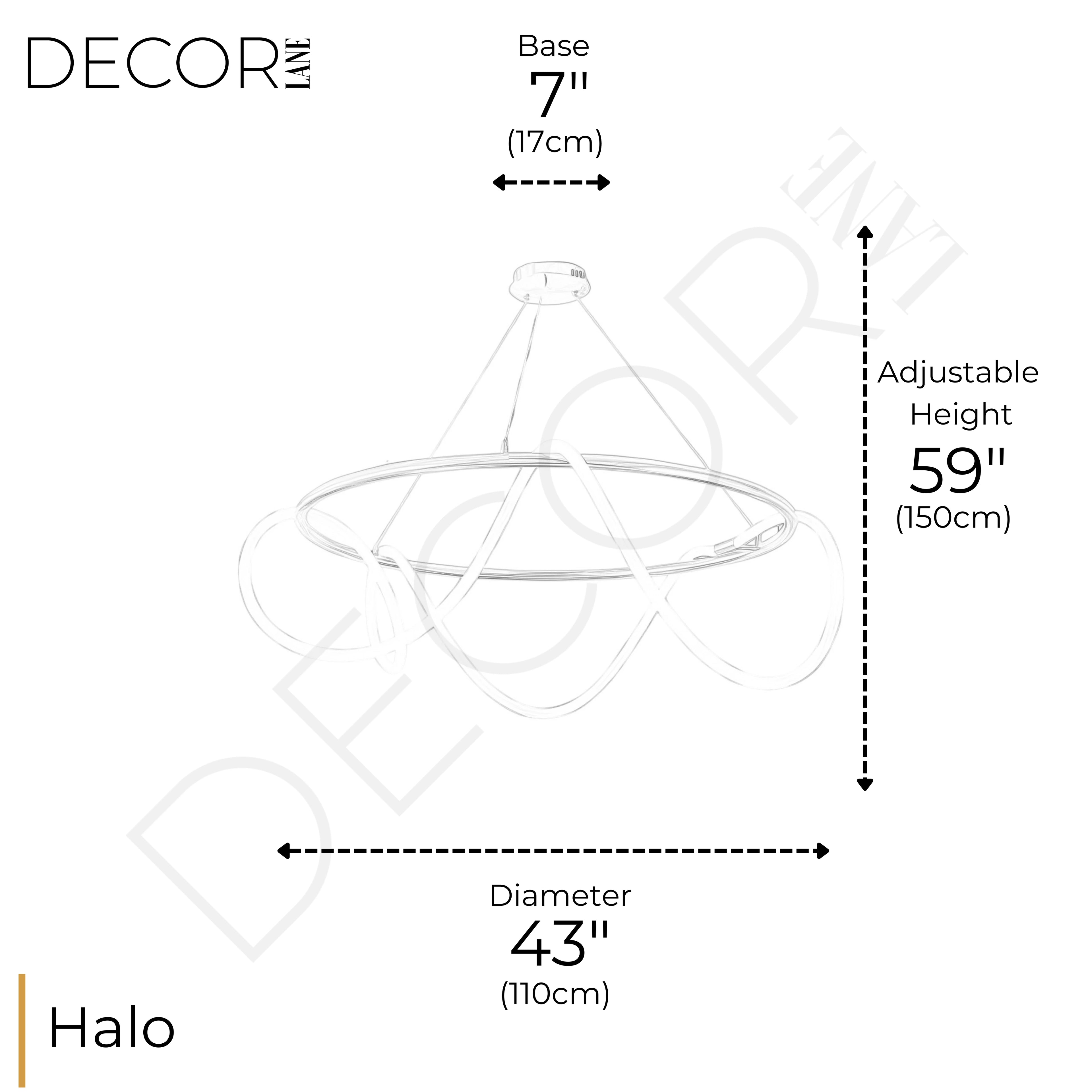 AMORPHOUS TUBE HALO CHANDELIER