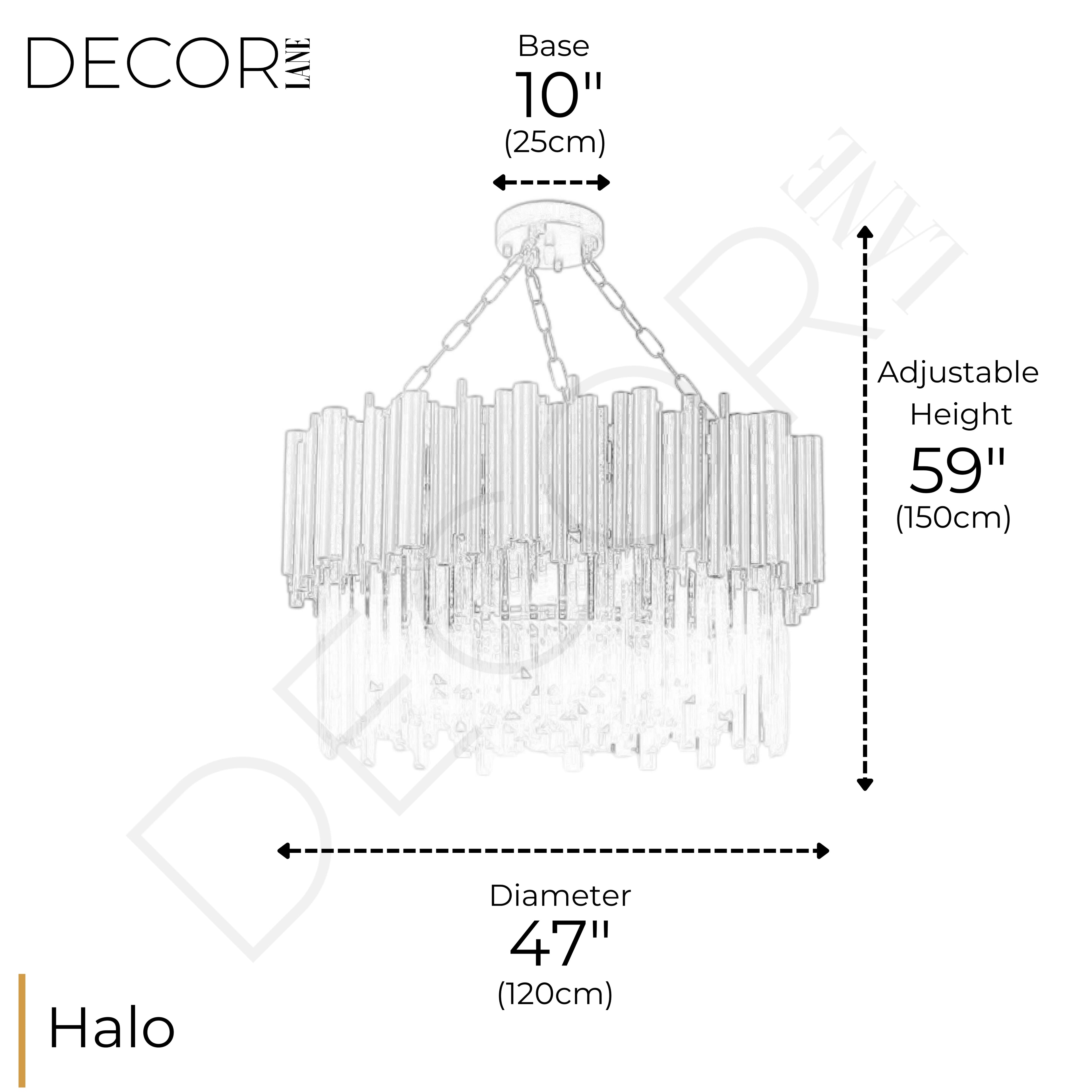 NOIR ÉBÈNE HALO CHANDELIER