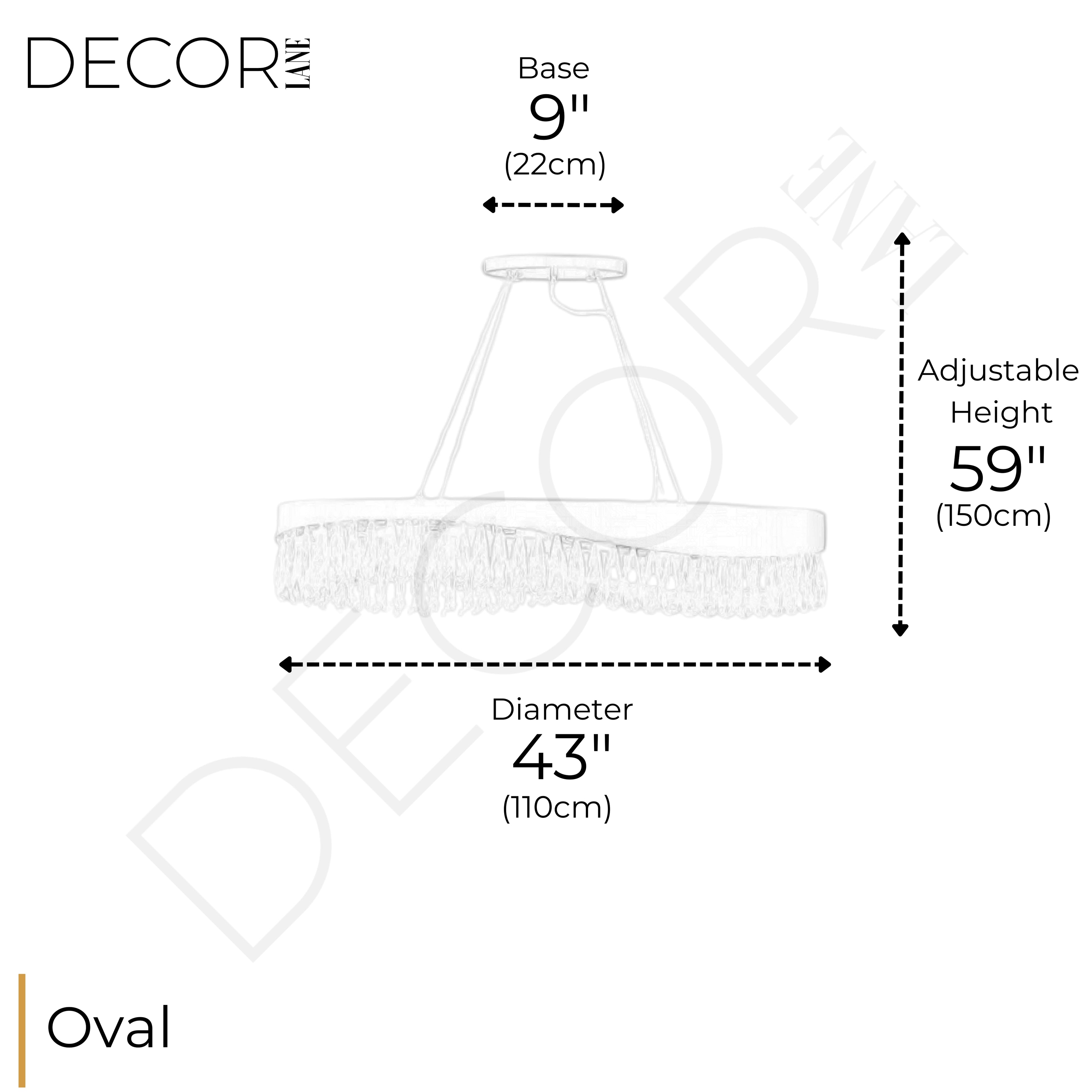 LUXURY WAVE OVAL CHANDELIER