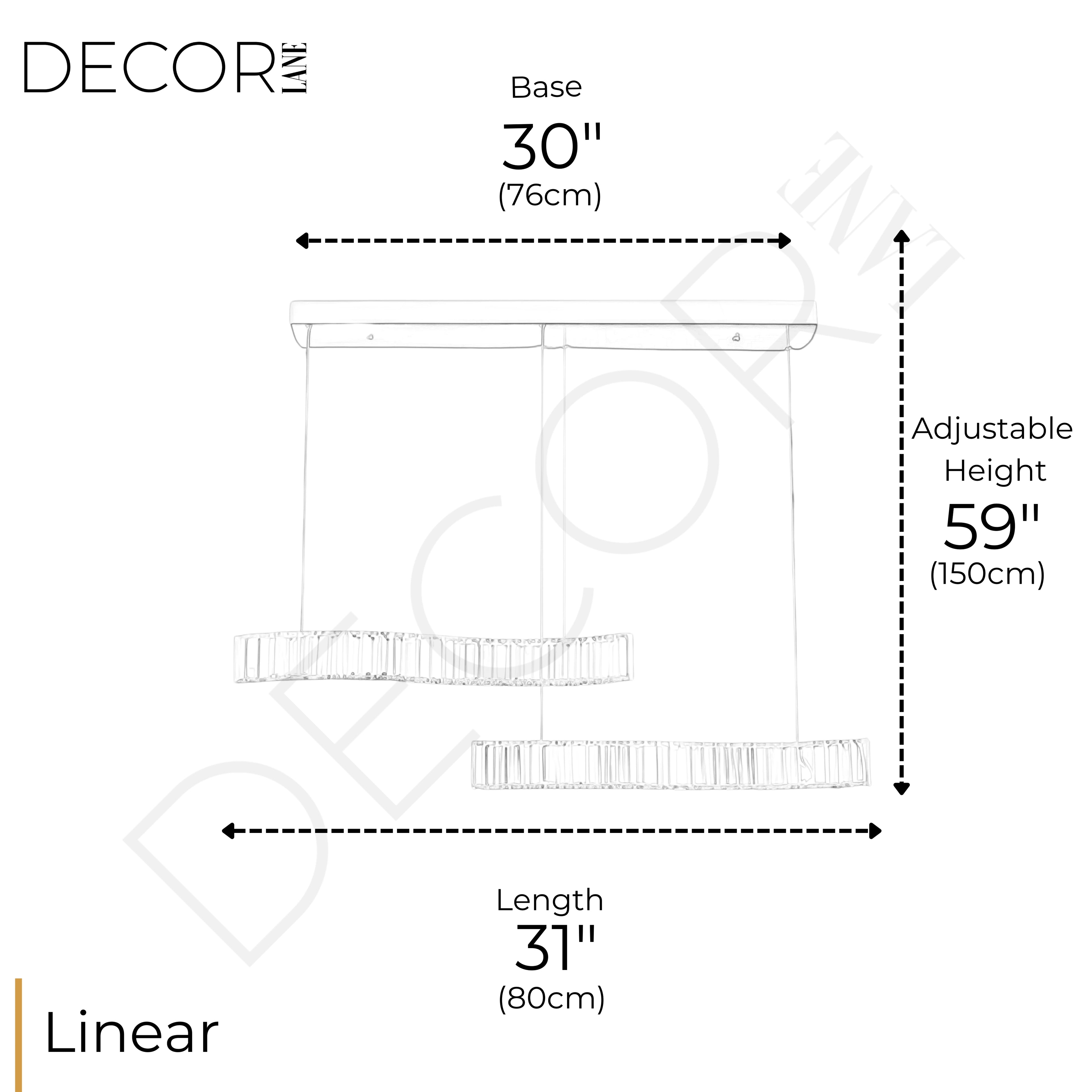 VAGUE SCINTILLANTE LINEAR CHANDELIER