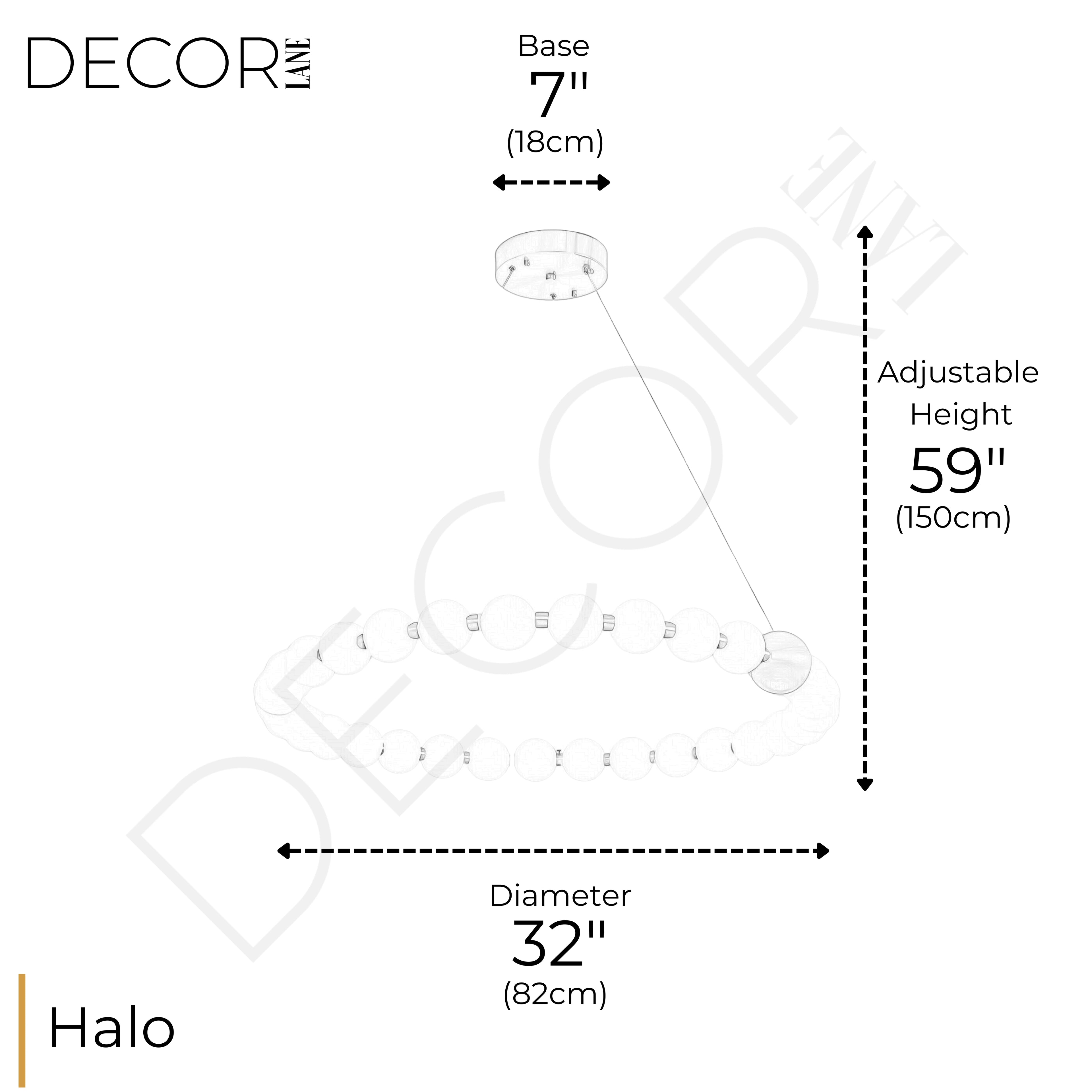 DÉLICATESSE DE PERLES HALO CHANDELIER