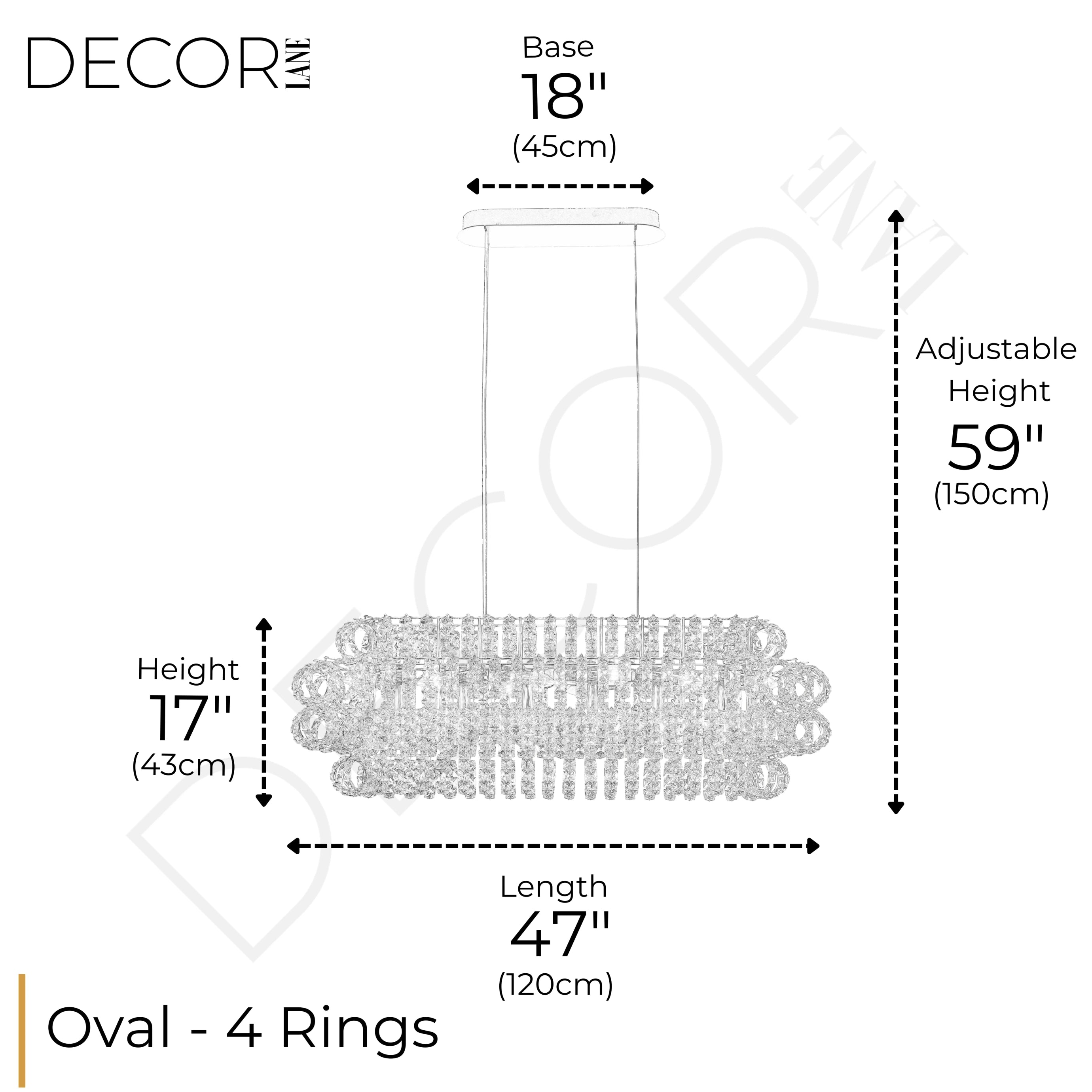 AMULETTE OVAL 4 TIER CHANDELIER