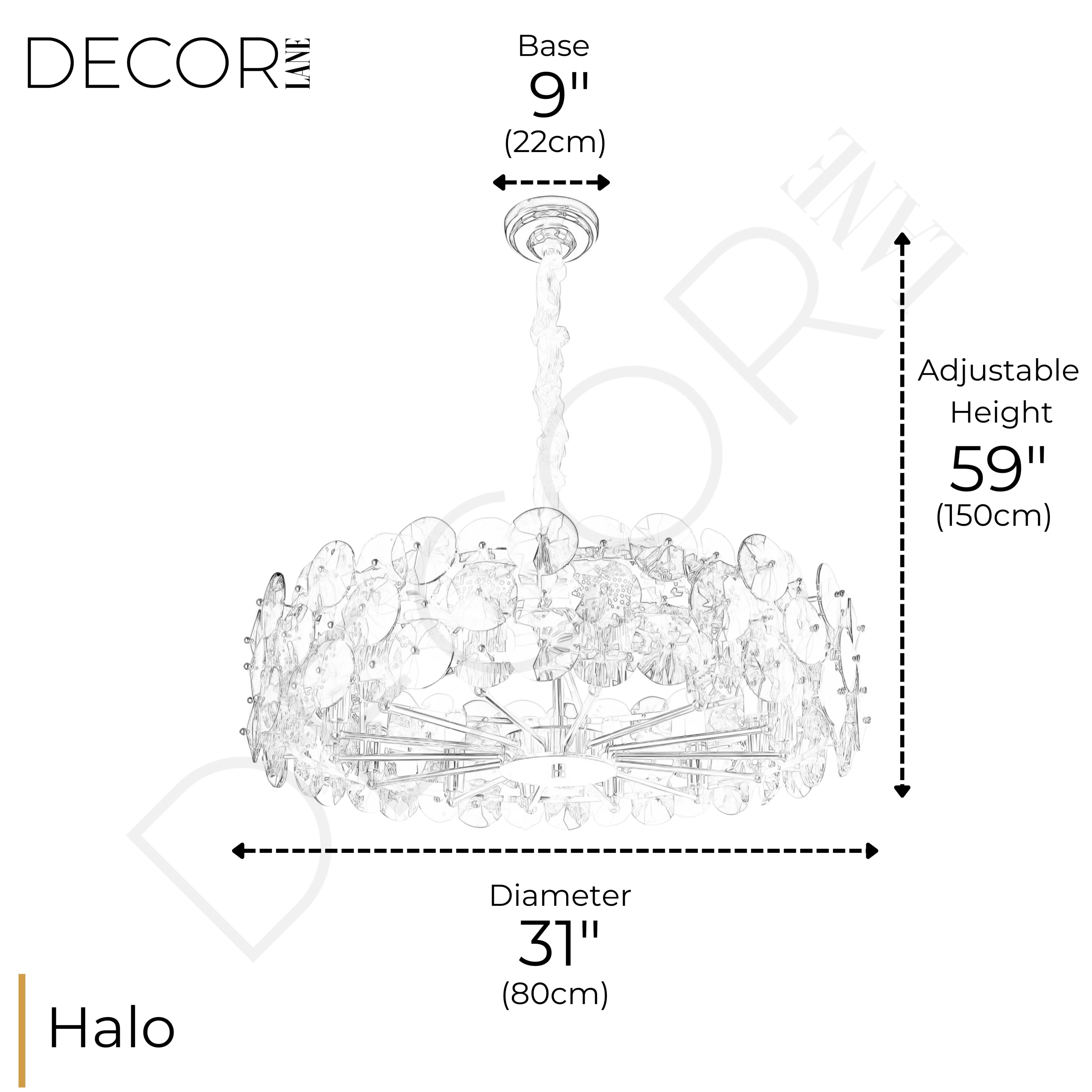 RETRO SMOKE HALO CHANDELIER