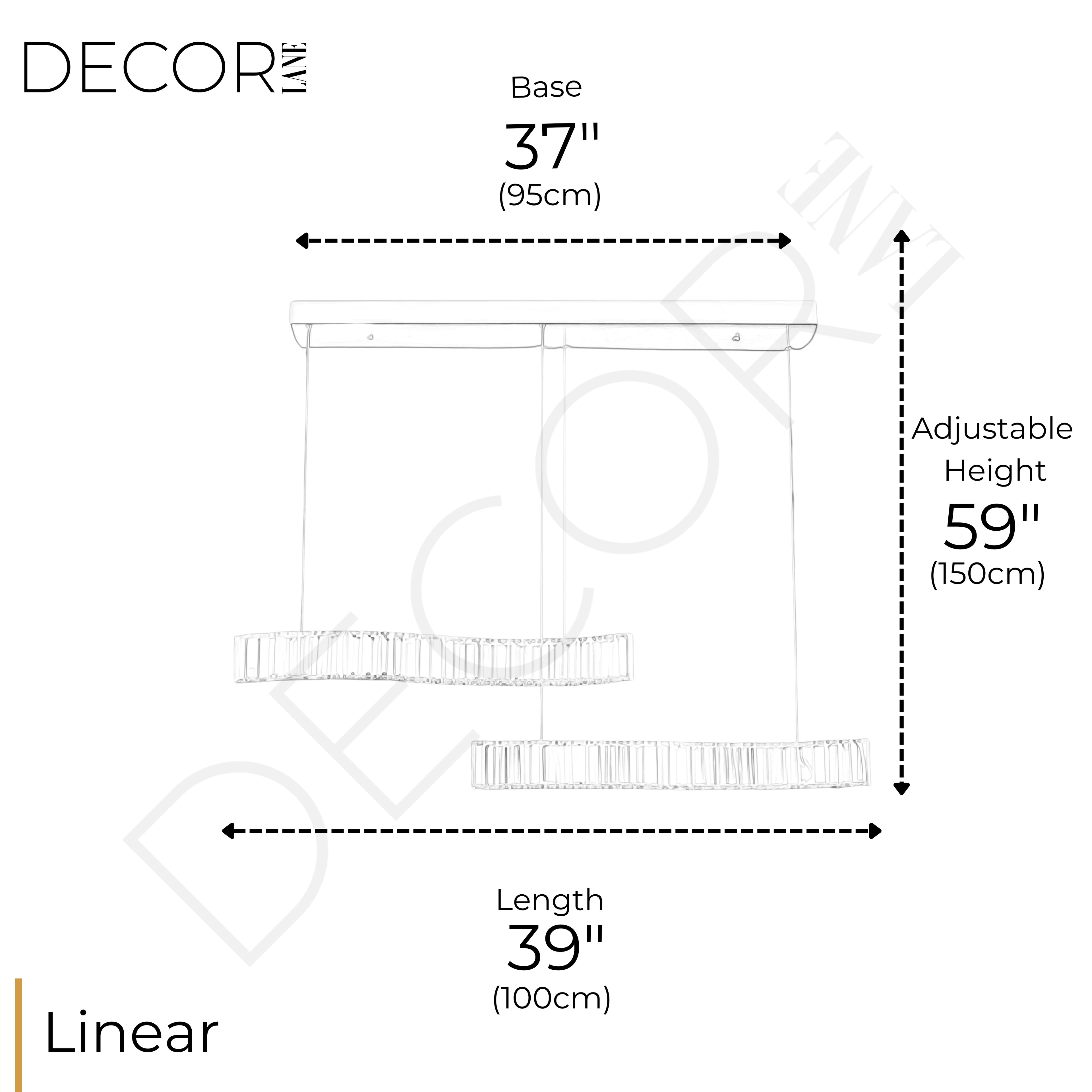 VAGUE SCINTILLANTE LINEAR CHANDELIER