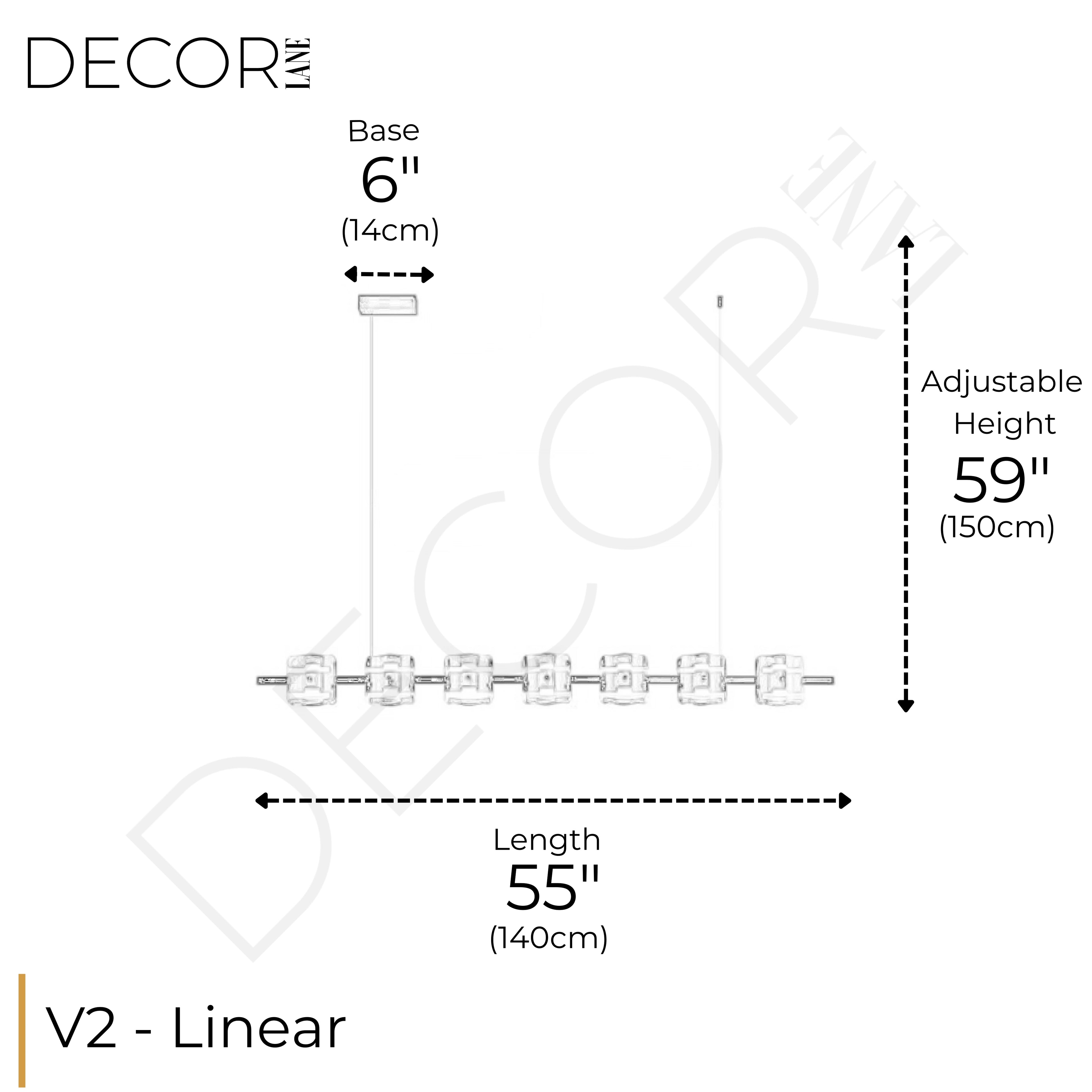 BRUME ÉLÉGANTE LINEAR CHANDELIER