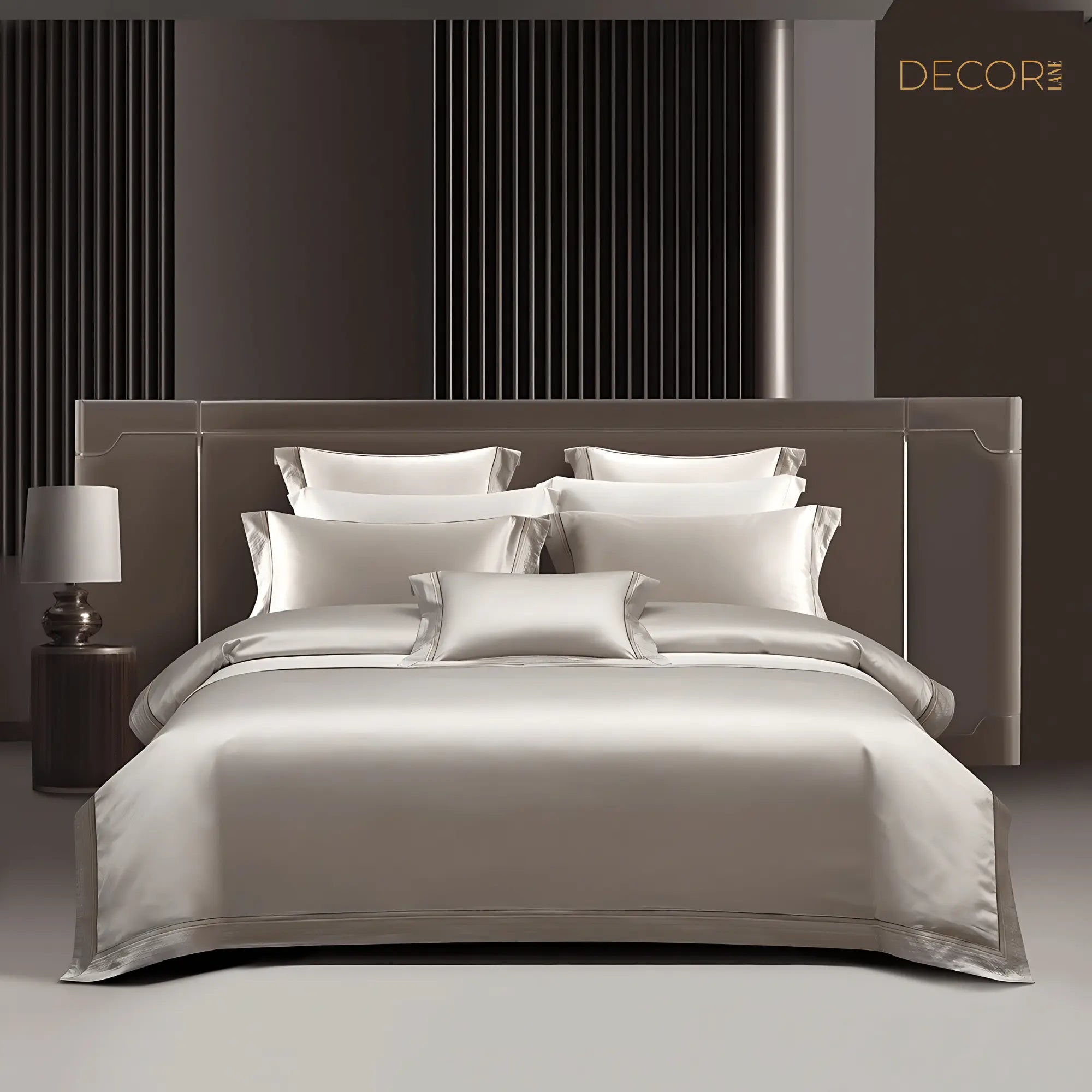 SILVER SHEEN 1000 THREAD COUNT DUVET COVER & SHAMS
