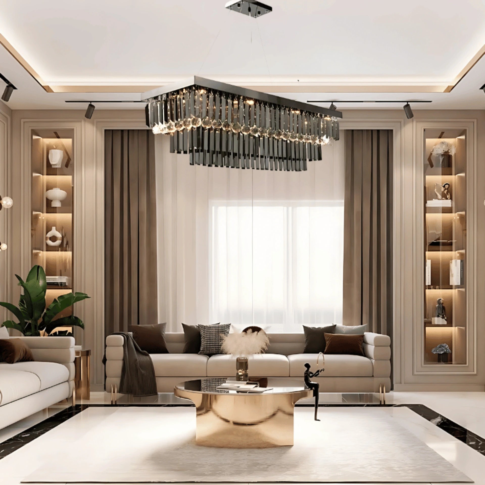 BRUME SEREINE LINEAR CHANDELIER