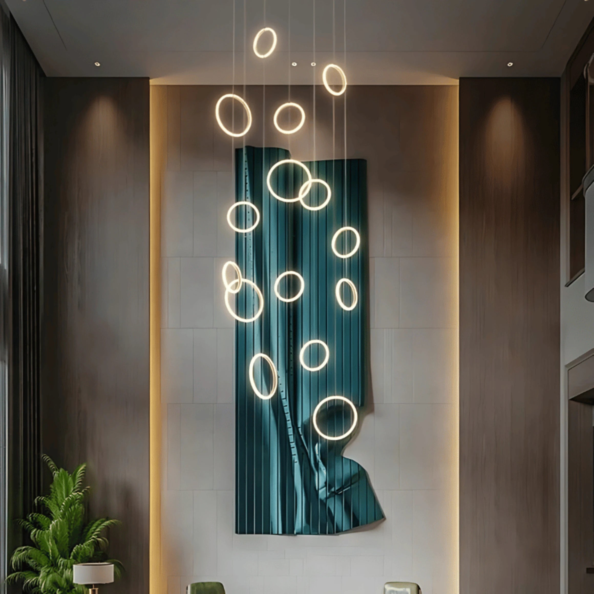 BUBBLES STAIRCASE CHANDELIER