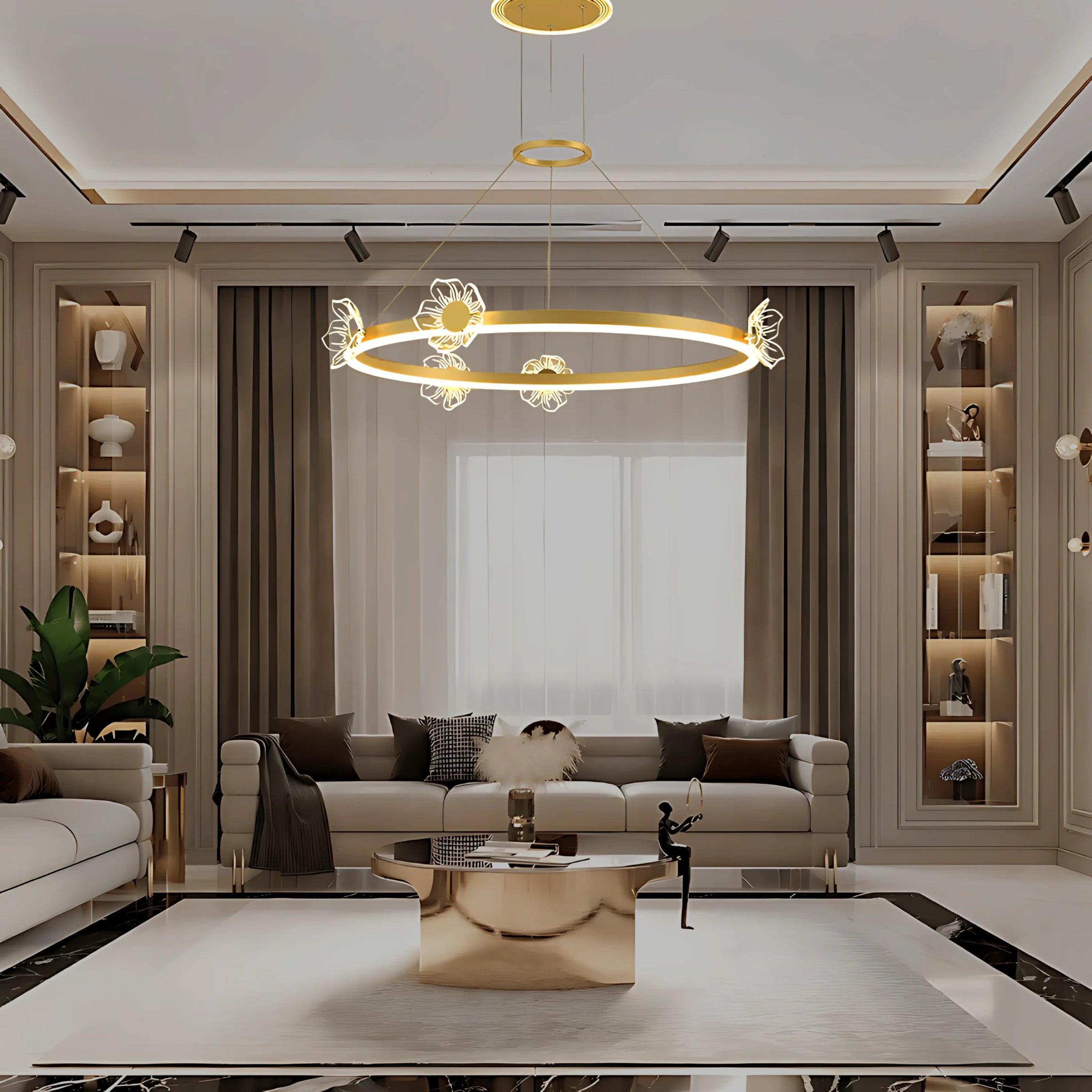 SERENE BLOOM HALO CHANDELIER