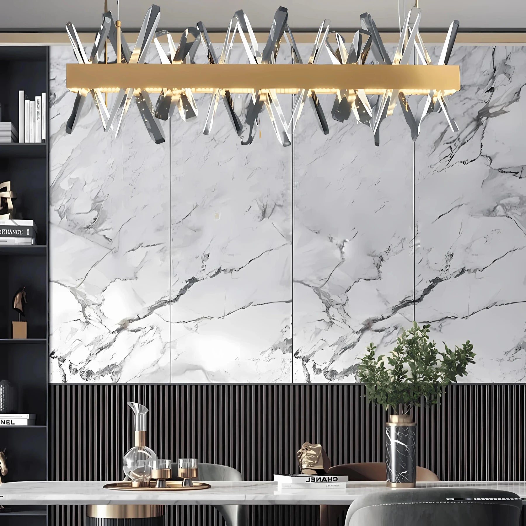 CELESTIAL FUSION LINEAR CHANDELIER