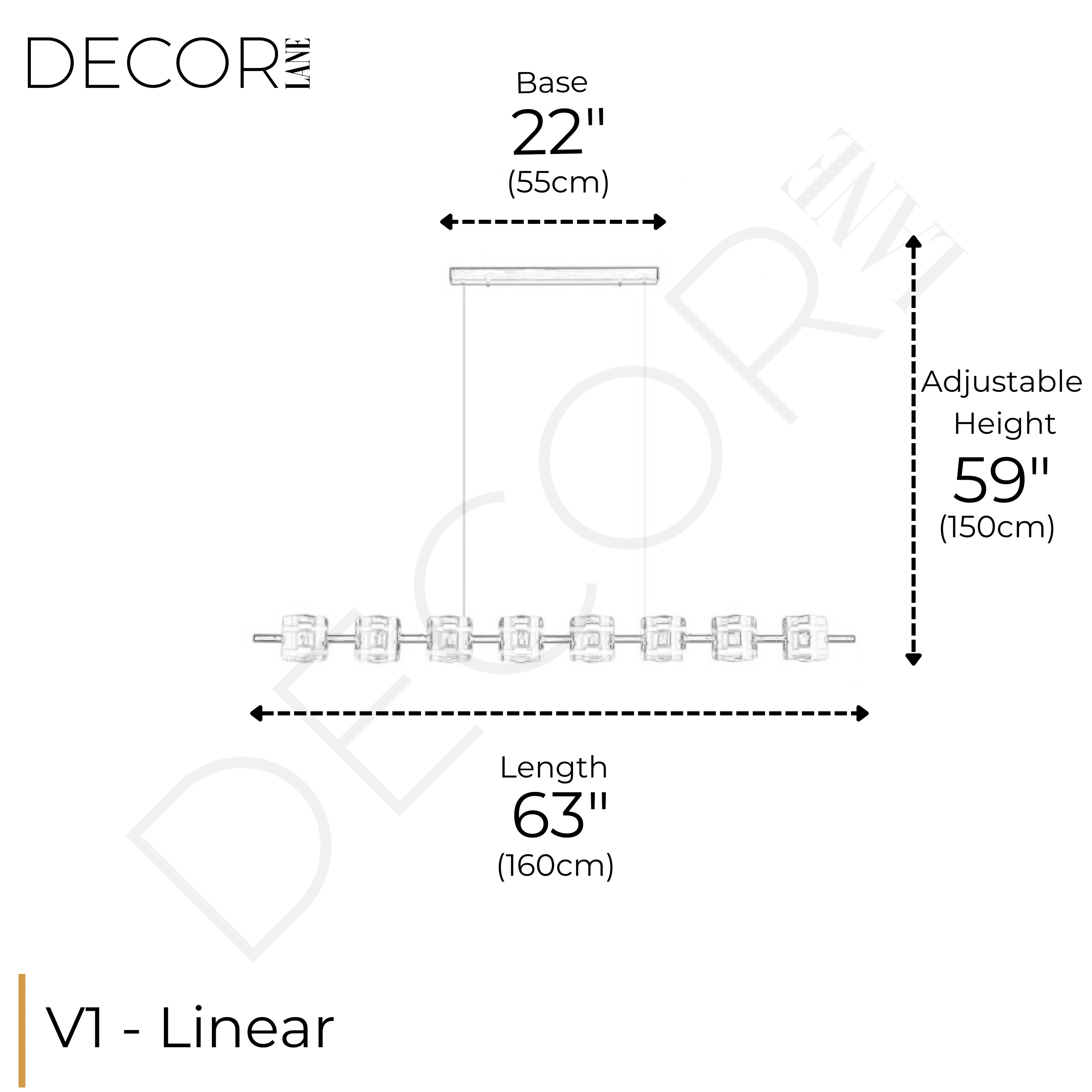 BRUME ÉLÉGANTE LINEAR CHANDELIER