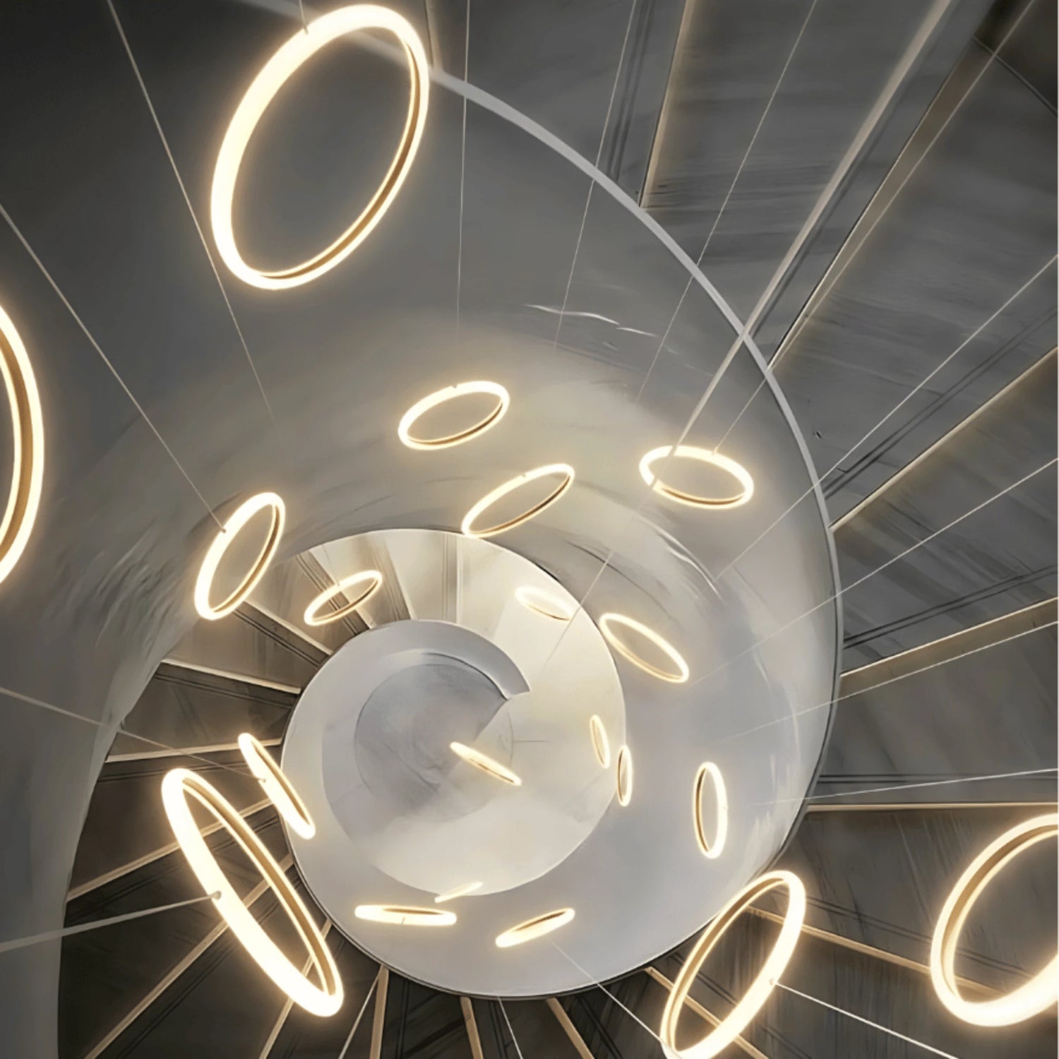 BUBBLES STAIRCASE CHANDELIER