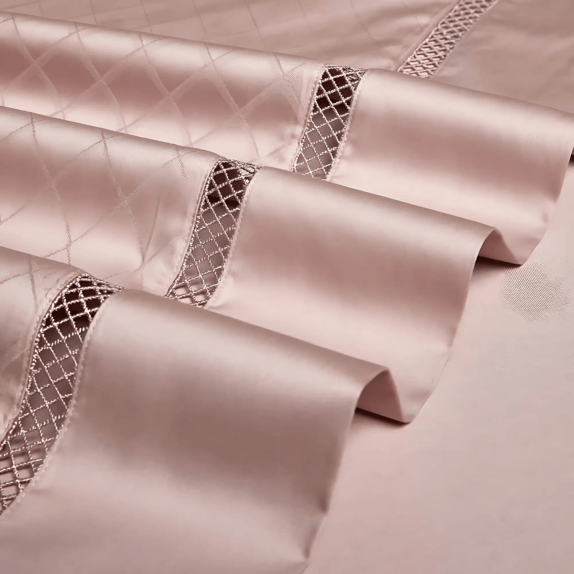 CHALICE ROSE BLUSH 1000 THREAD COUNT DUVET COVER & SHAMS