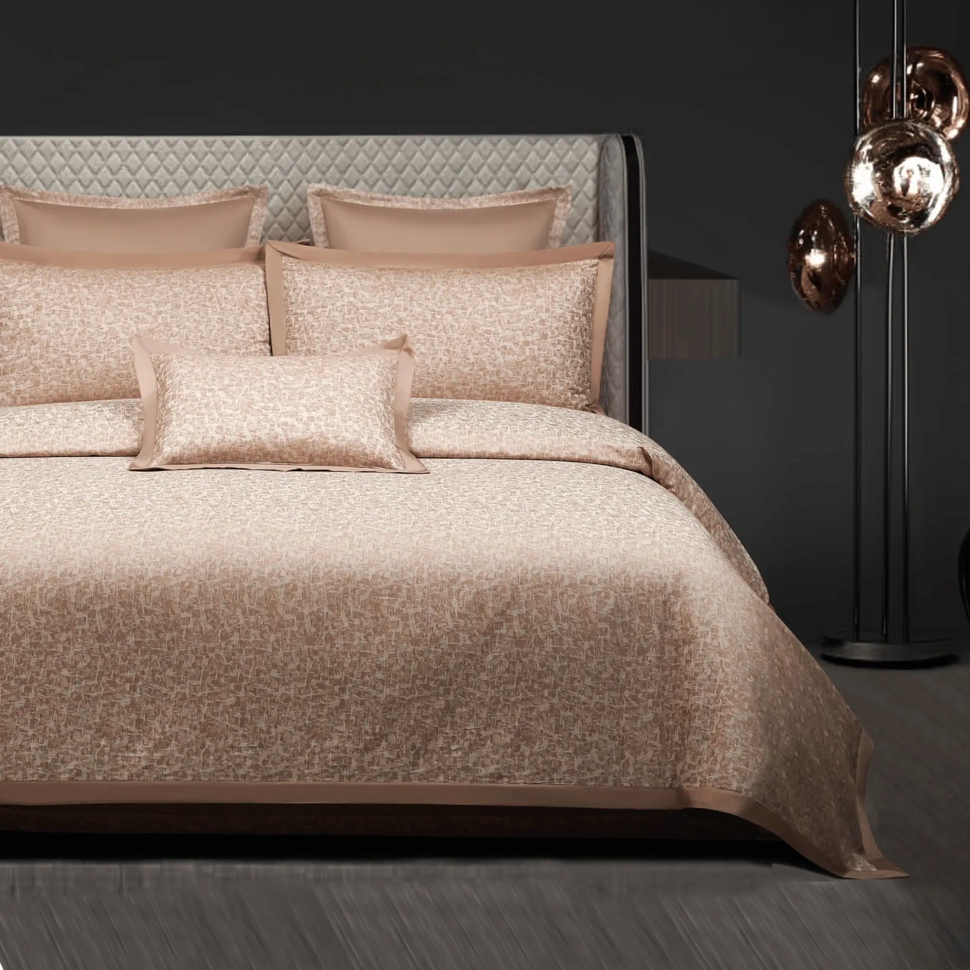 TAUPE MYSTIQUE 1000 THREAD COUNT DUVET COVER & SHAMS