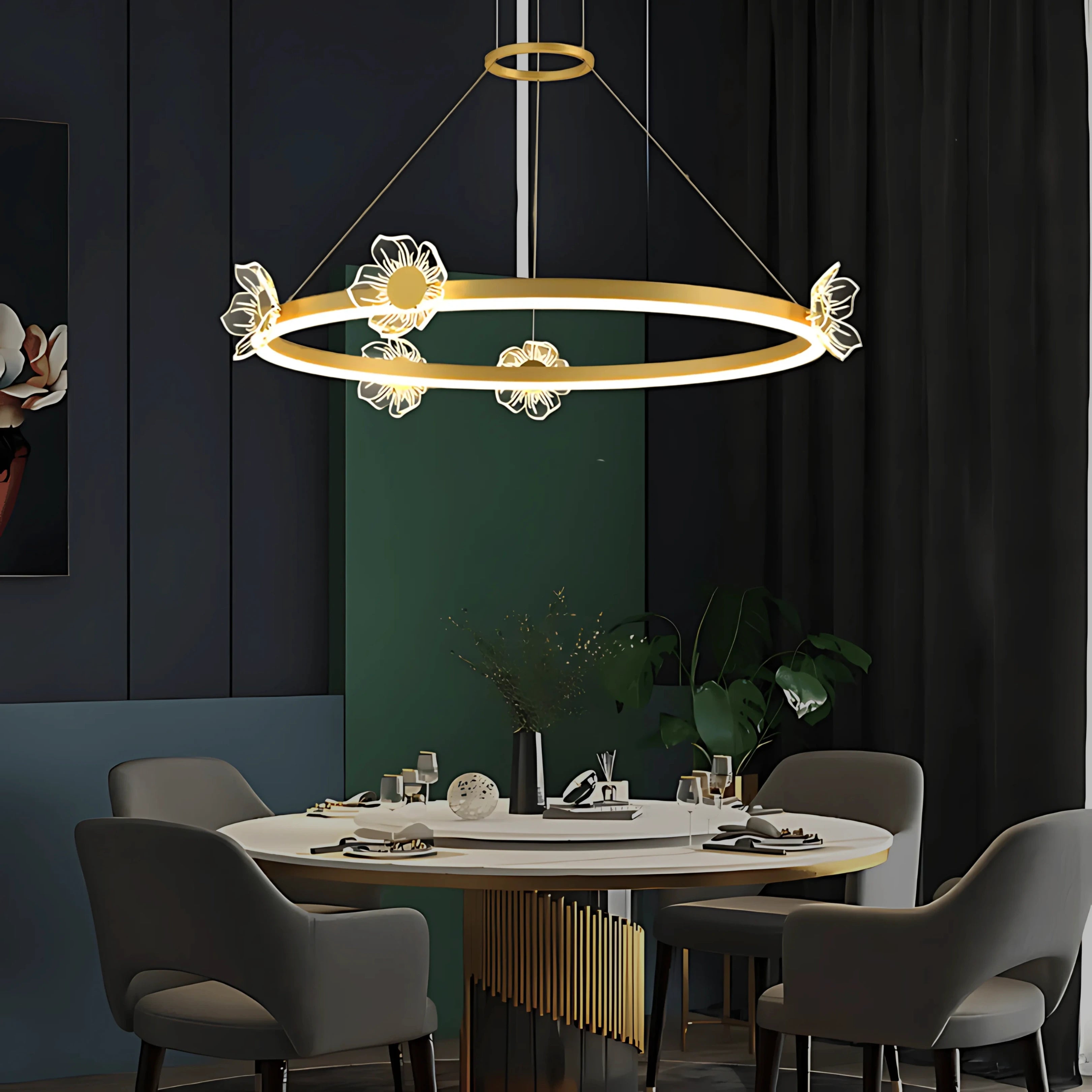 SERENE BLOOM HALO CHANDELIER