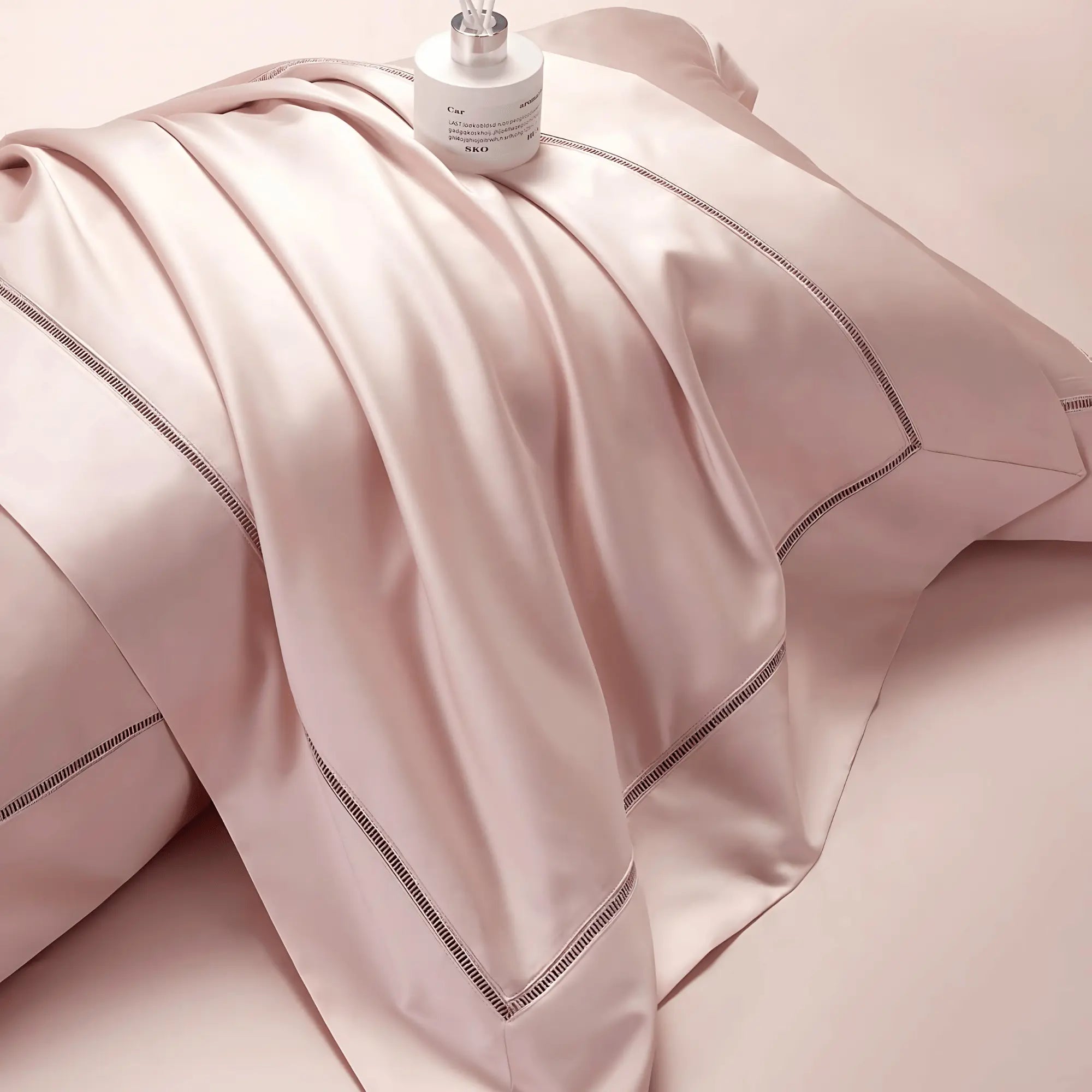 BLUSH ROSE HARMONY 2000 THREAD COUNT DUVET COVER & SHAMS