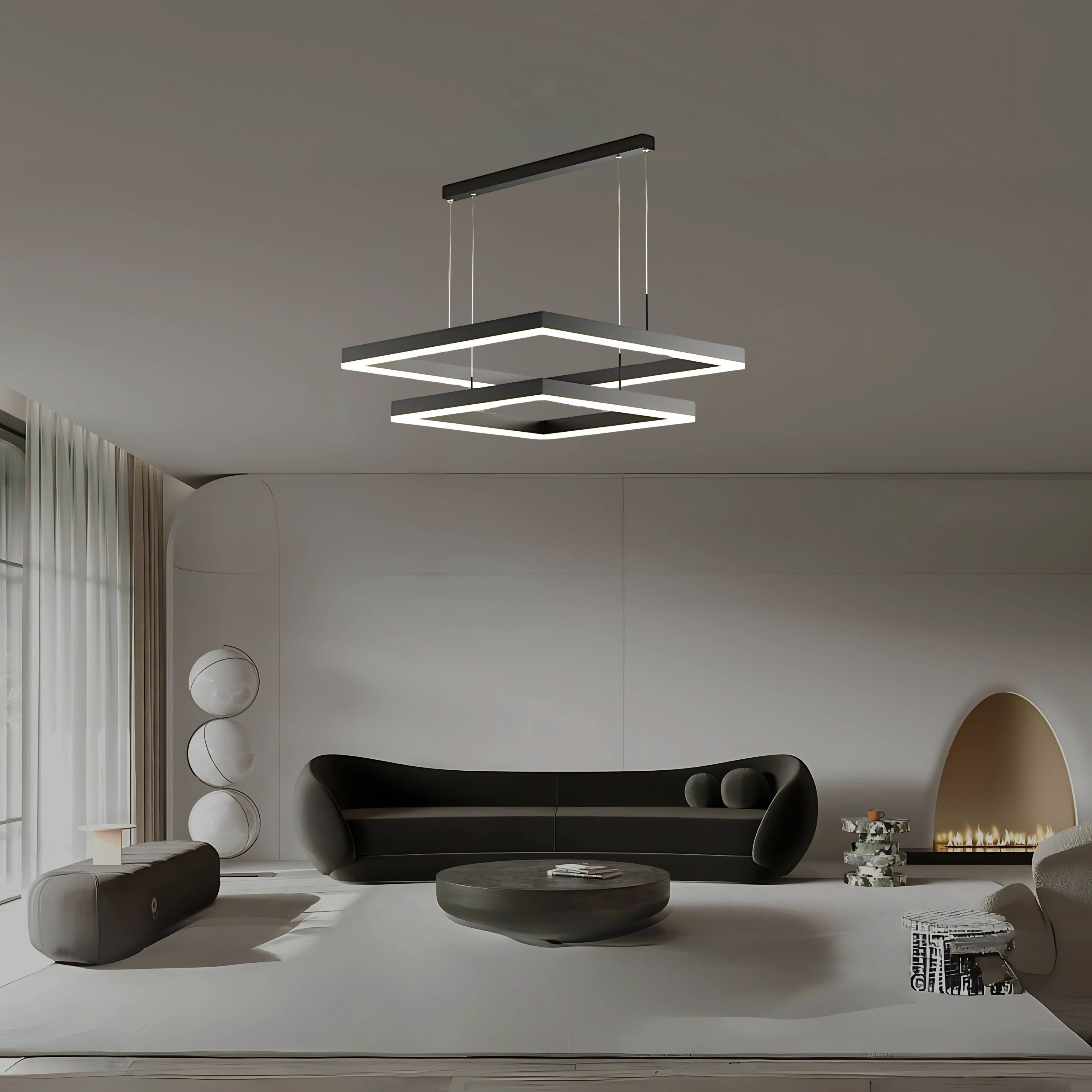 CARRÉ ÉLÉGANT 2 TIER CHANDELIER