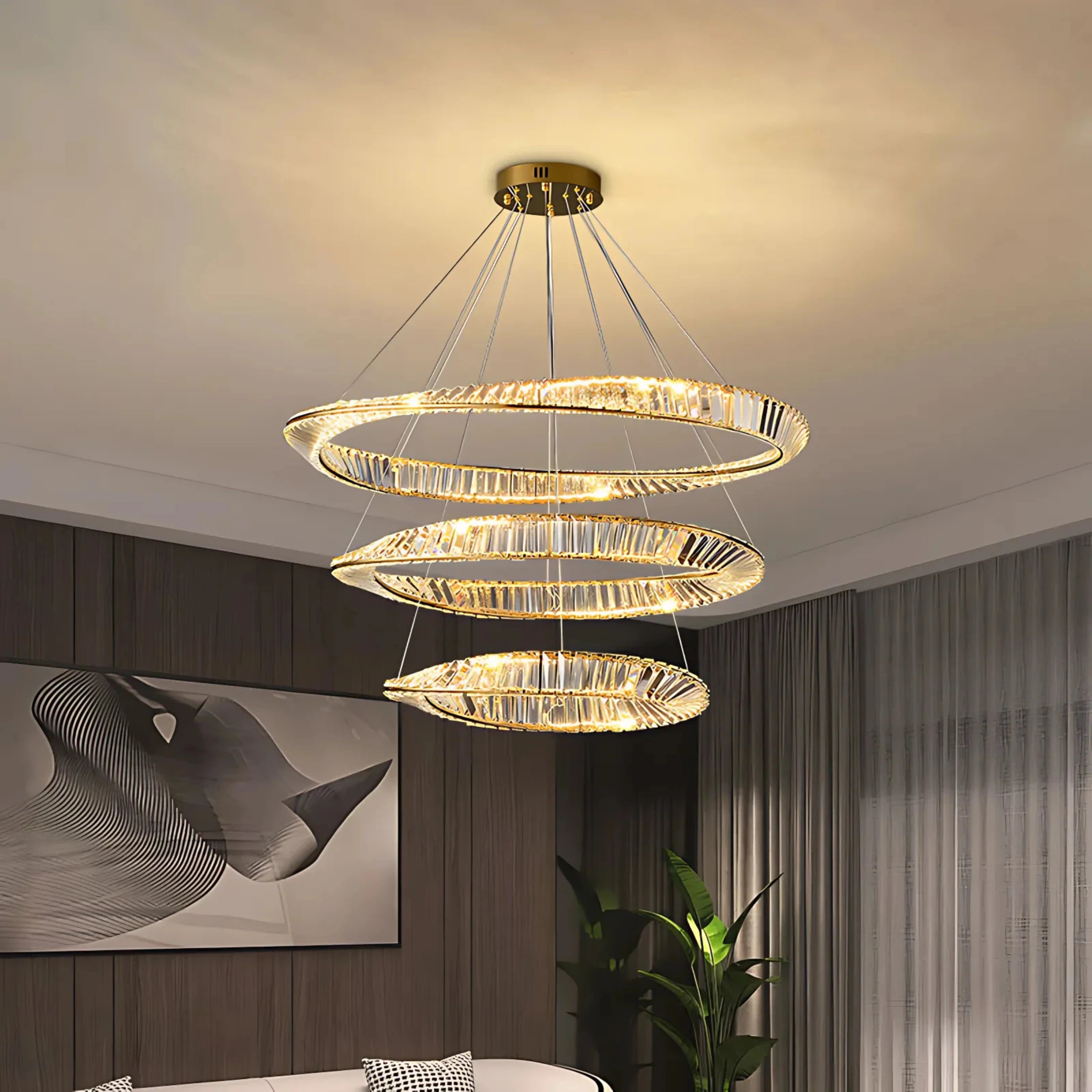 THE MOBIUS STRIP 3 TIER CHANDELIER