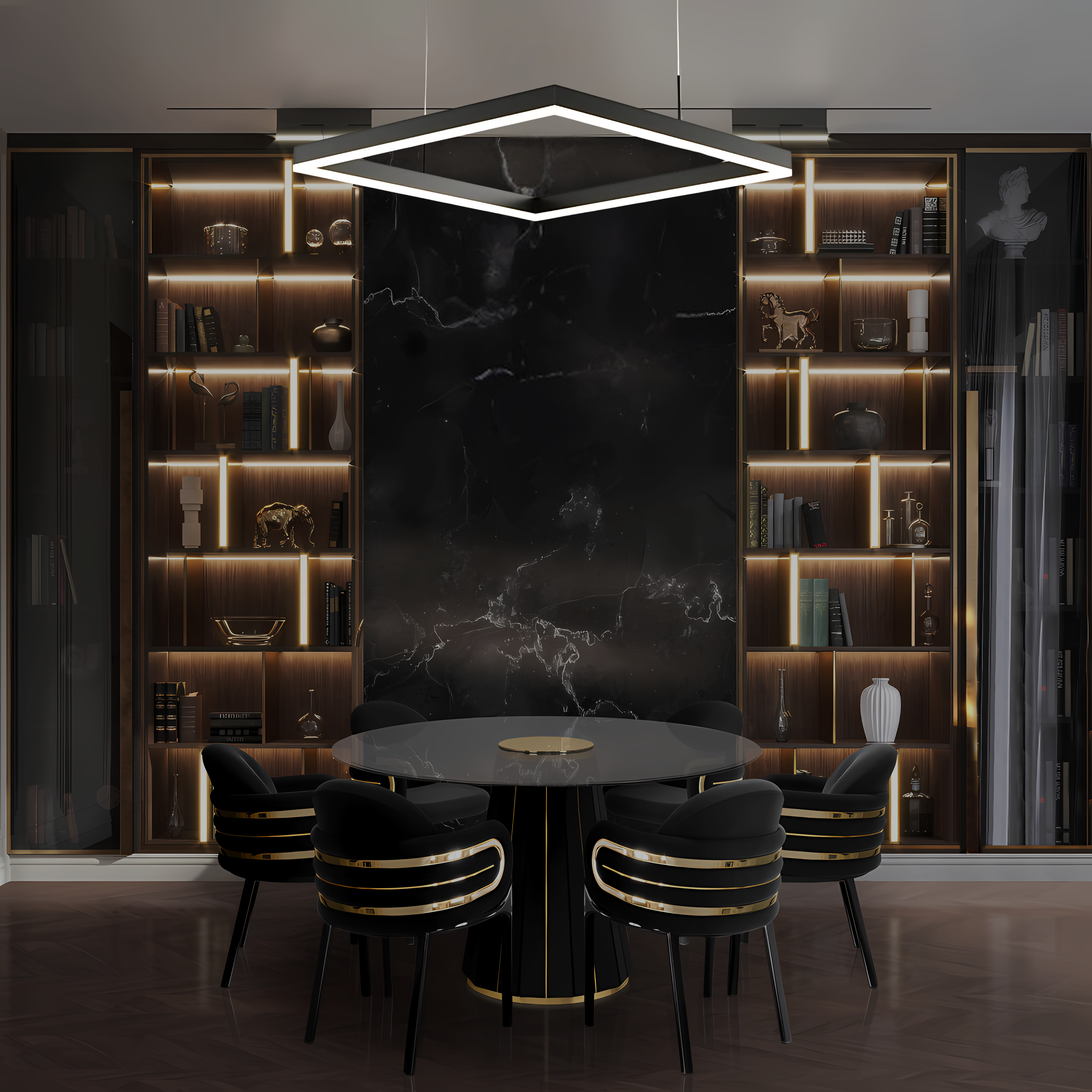 CARRÉ ÉLÉGANT HALO CHANDELIER