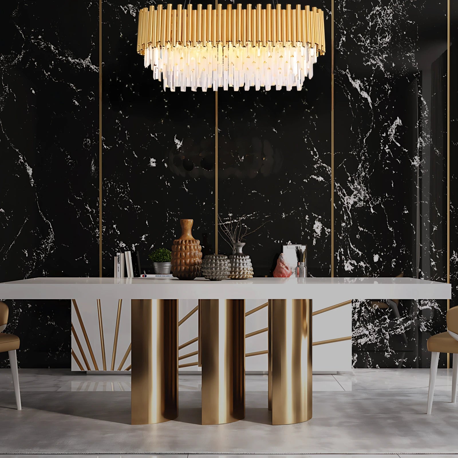 AURORE SCINTILLANTE OVAL CHANDELIER