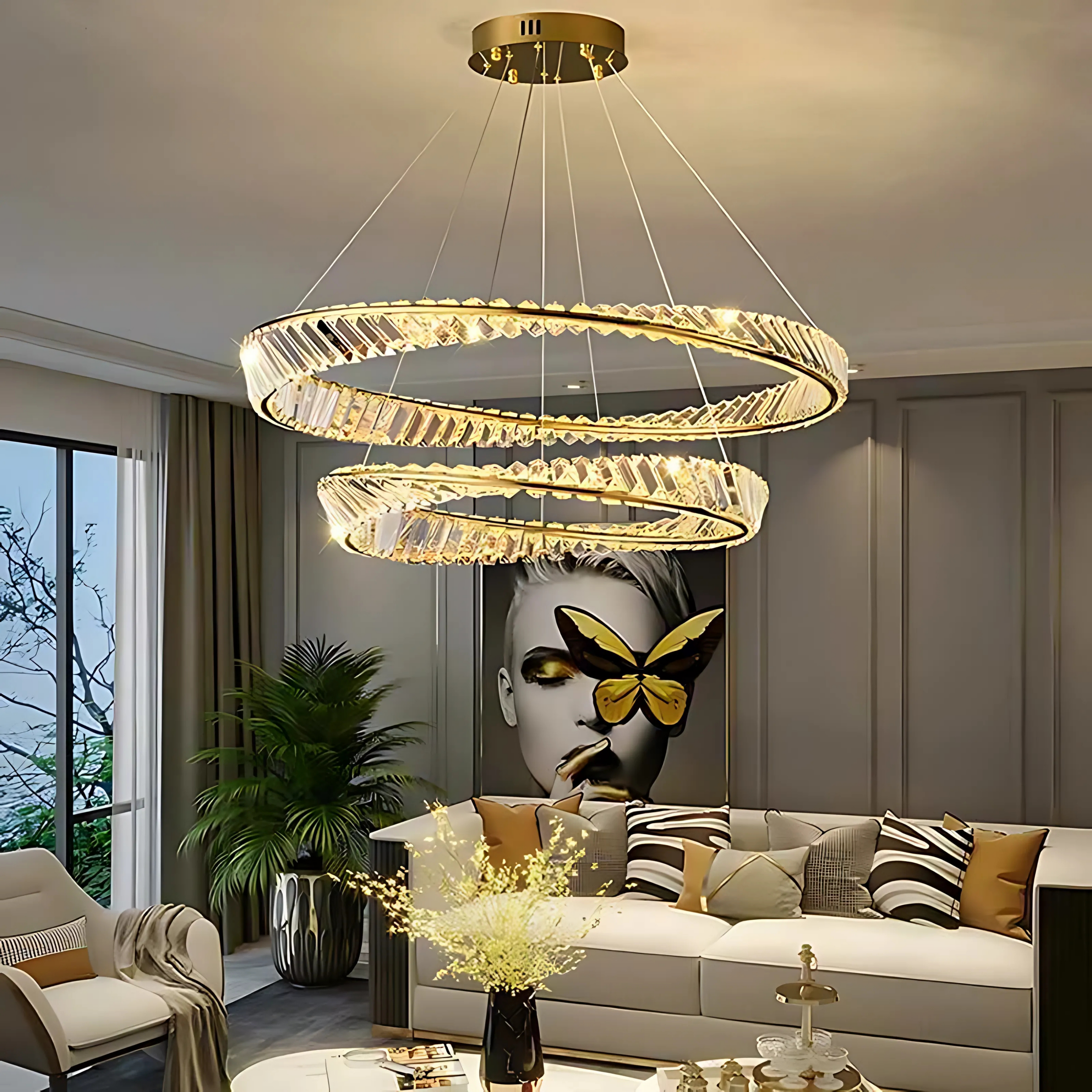 THE MOBIUS STRIP 2 TIER CHANDELIER