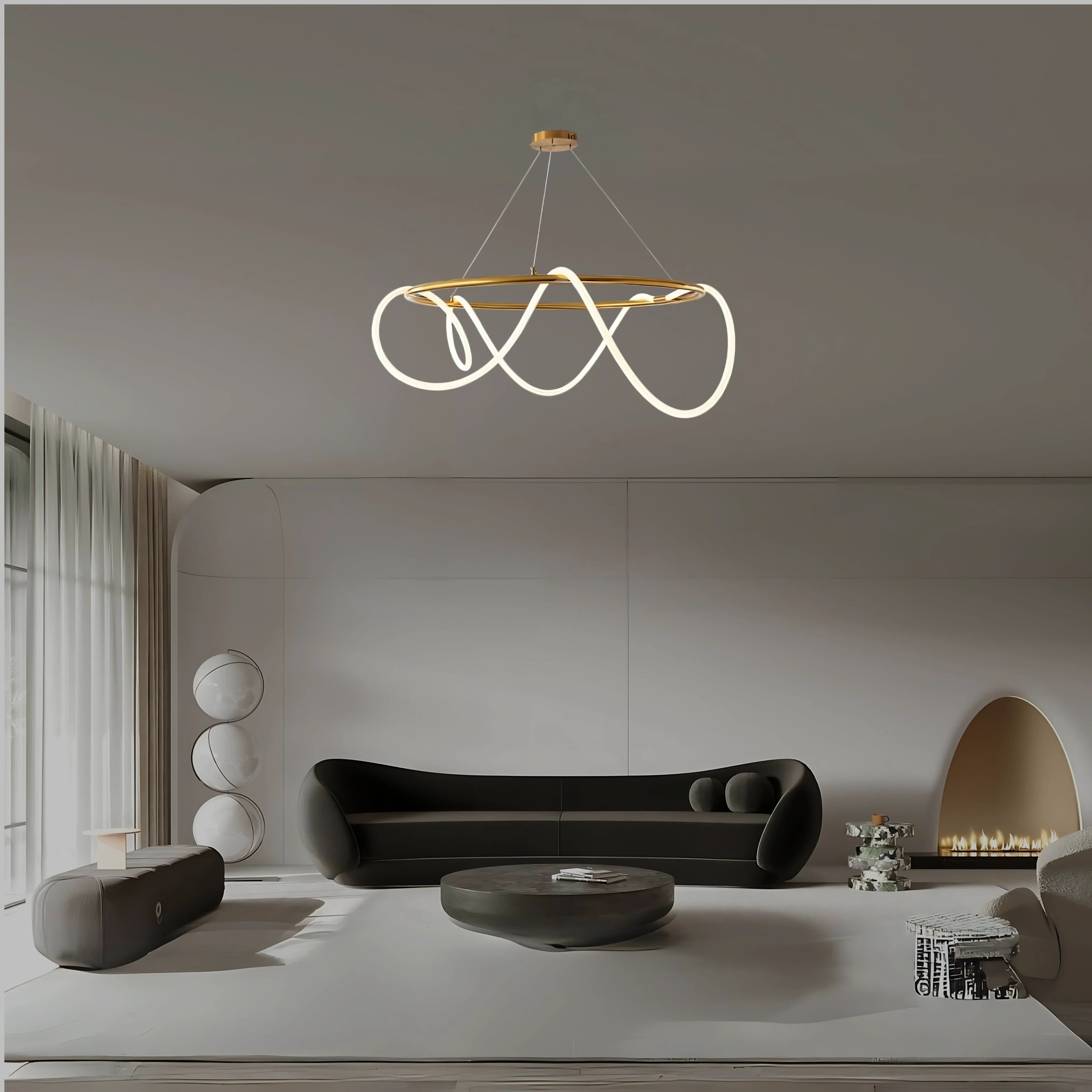 AMORPHOUS TUBE HALO CHANDELIER