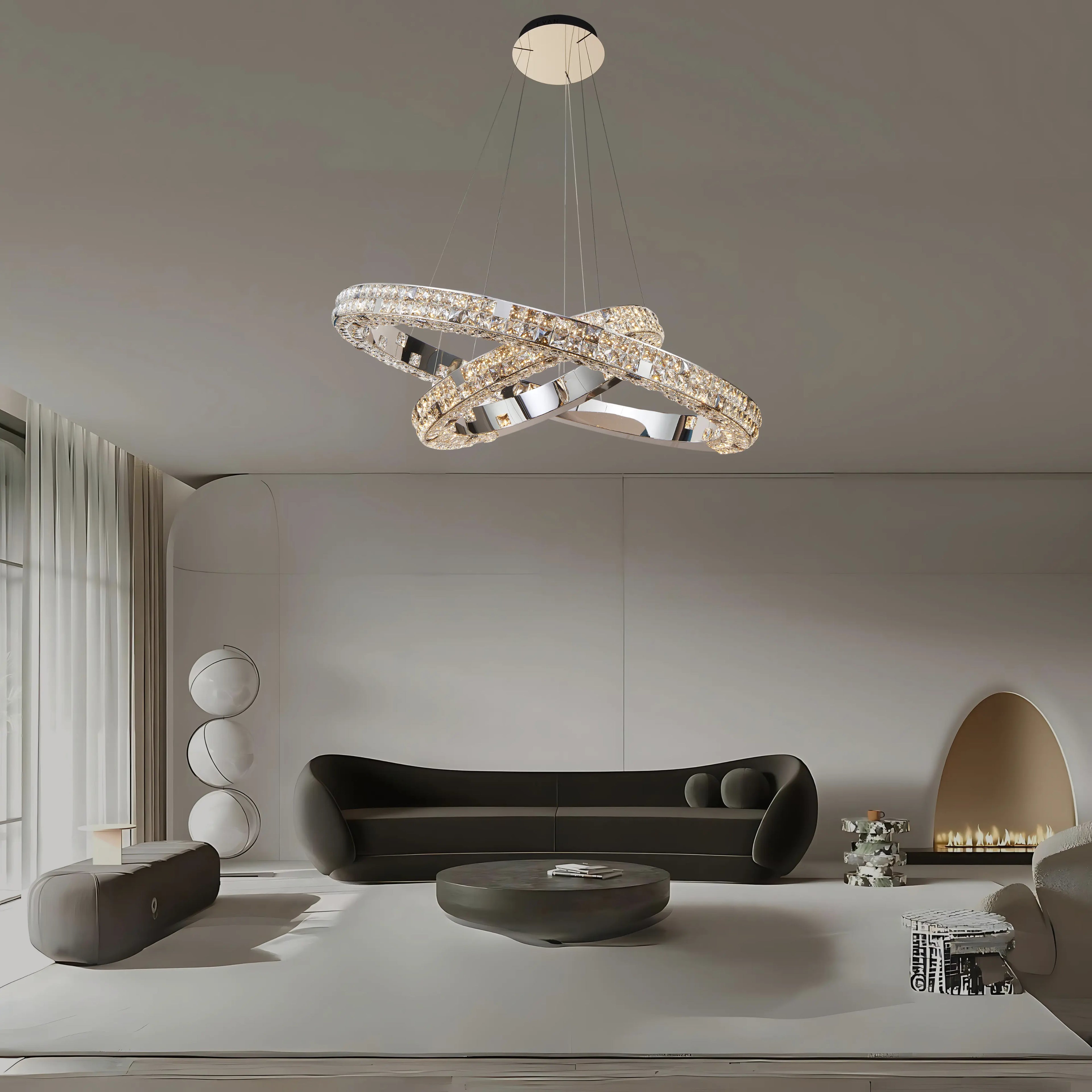 LUMIÉRE DE CARTIER 2 TIER CHANDELIER