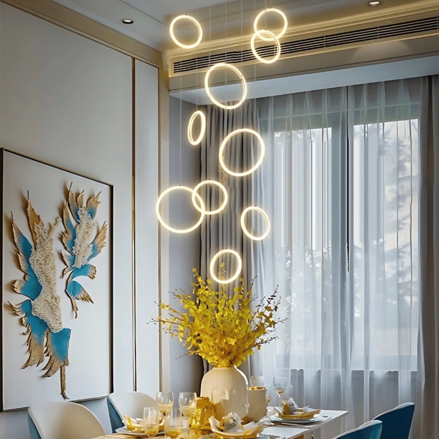 BUBBLES STAIRCASE CHANDELIER