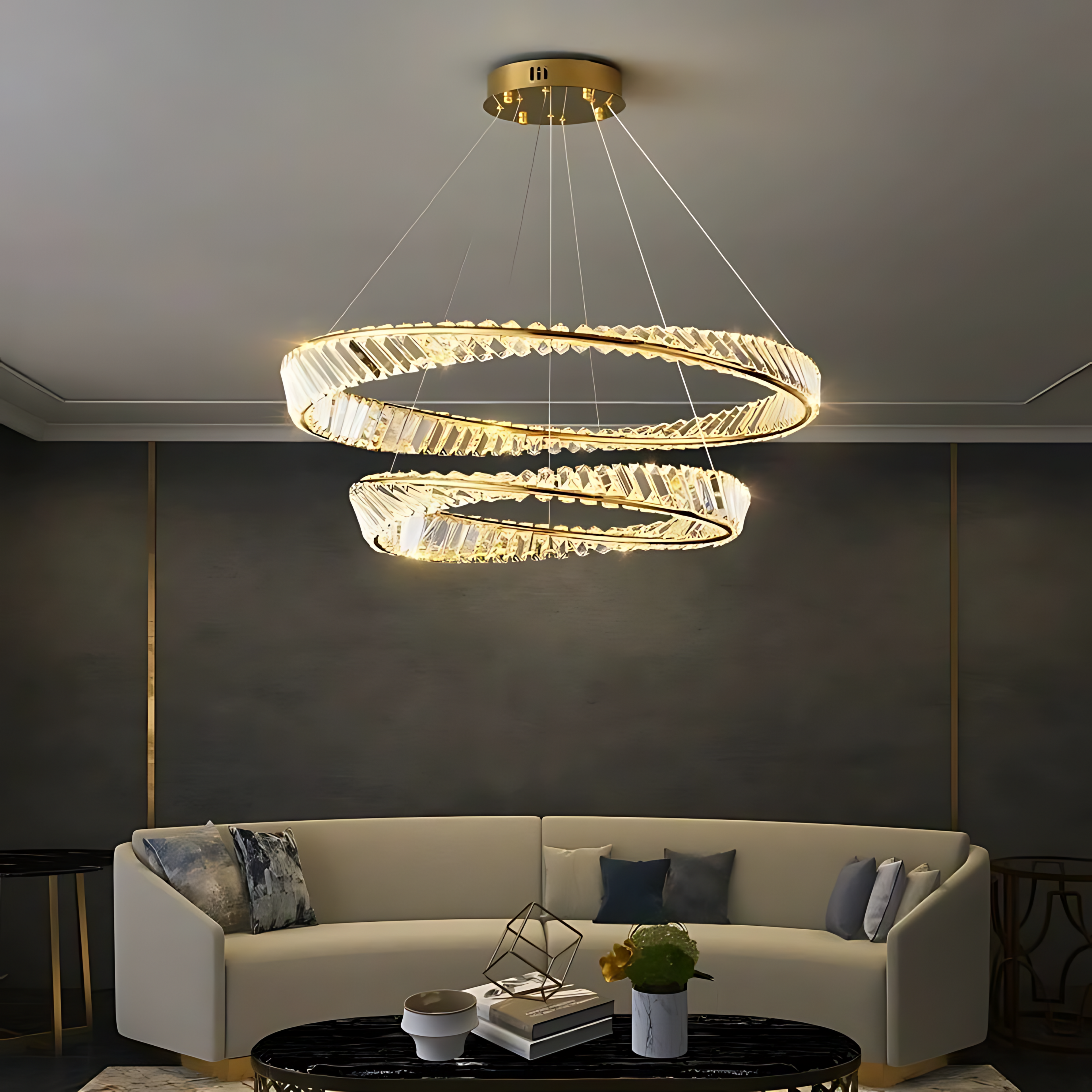 THE MOBIUS STRIP 2 TIER CHANDELIER