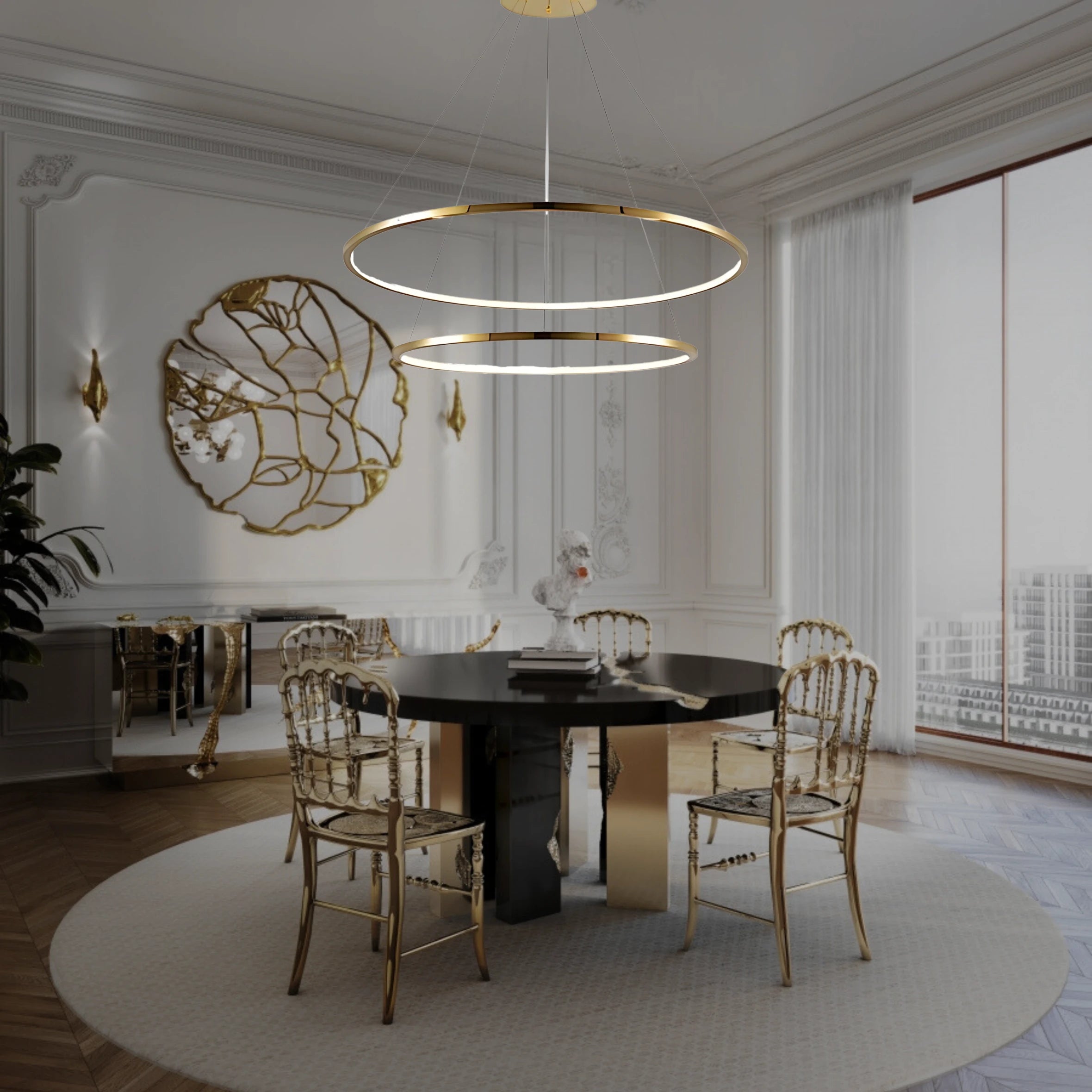 CIRCLE OF LIFE 2 TIER CHANDELIER