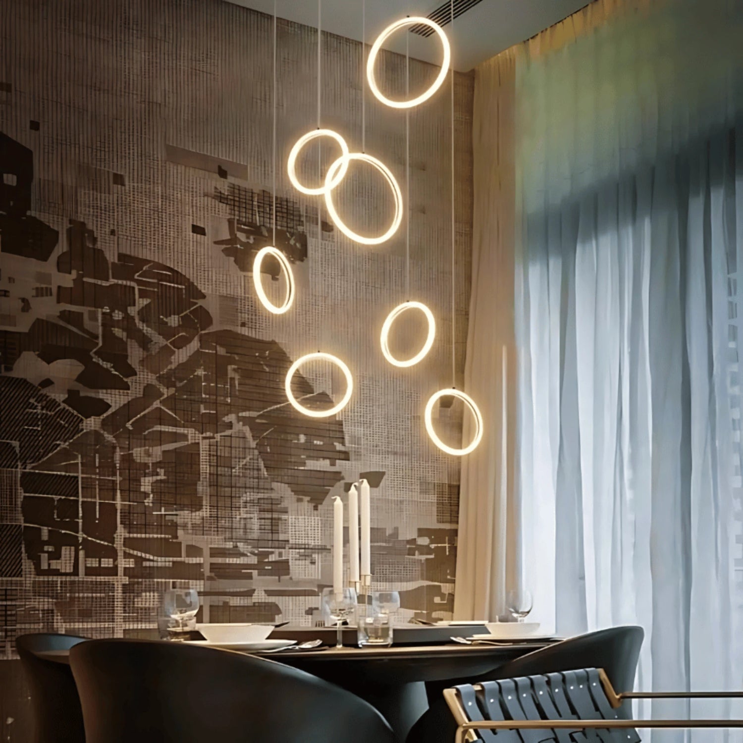 BUBBLES STAIRCASE CHANDELIER