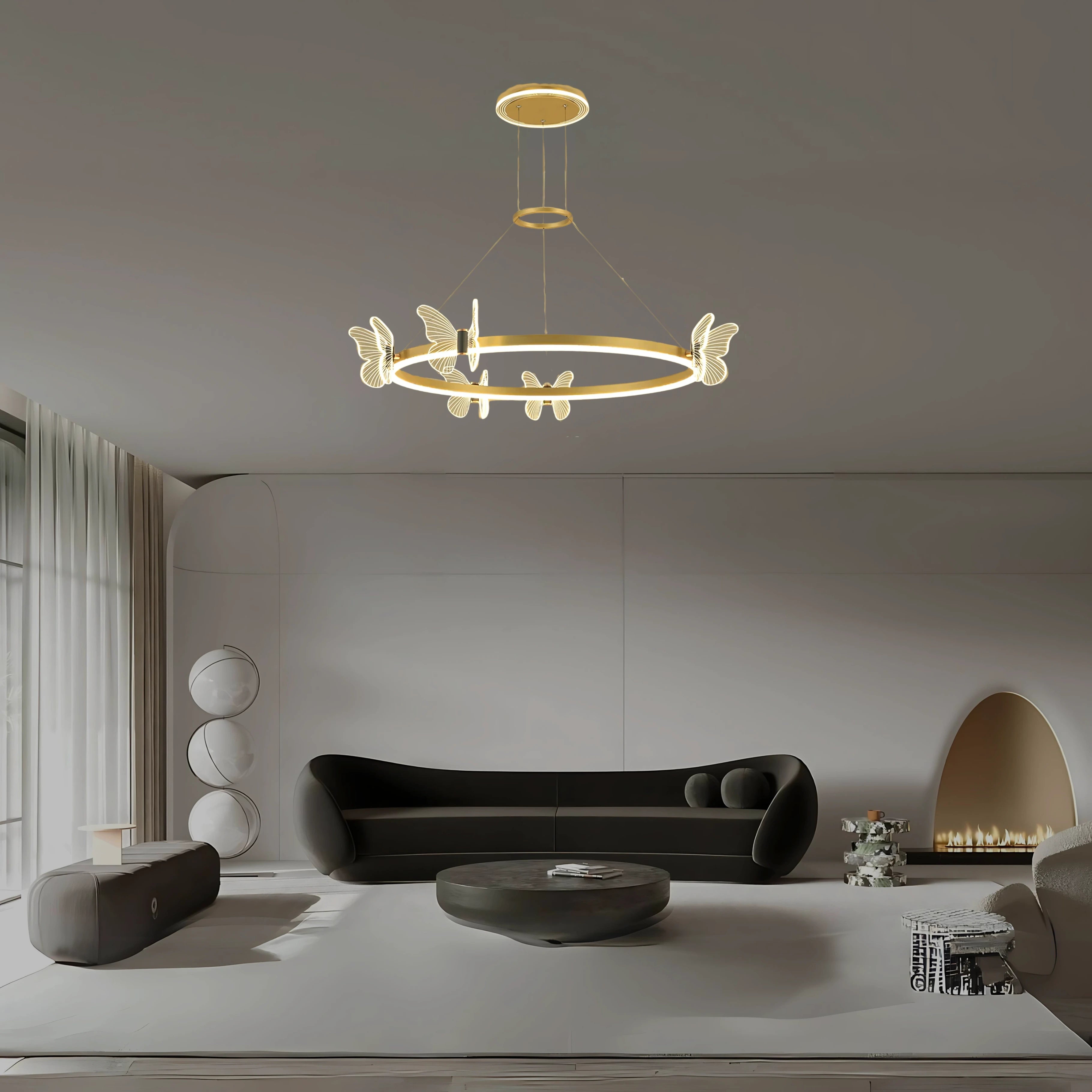 FLIGHT OF LIGHT HALO CHANDELIER