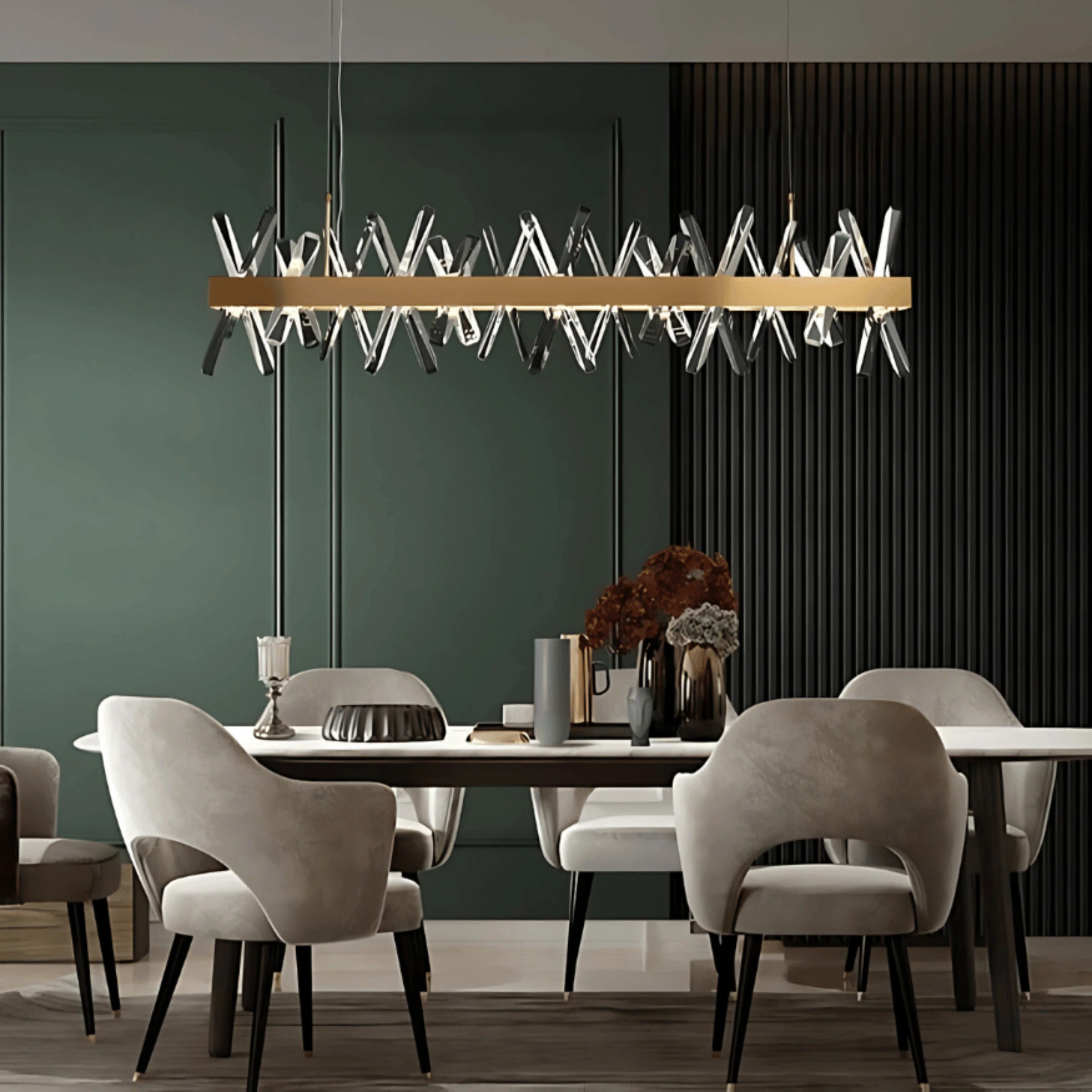 CELESTIAL FUSION LINEAR CHANDELIER