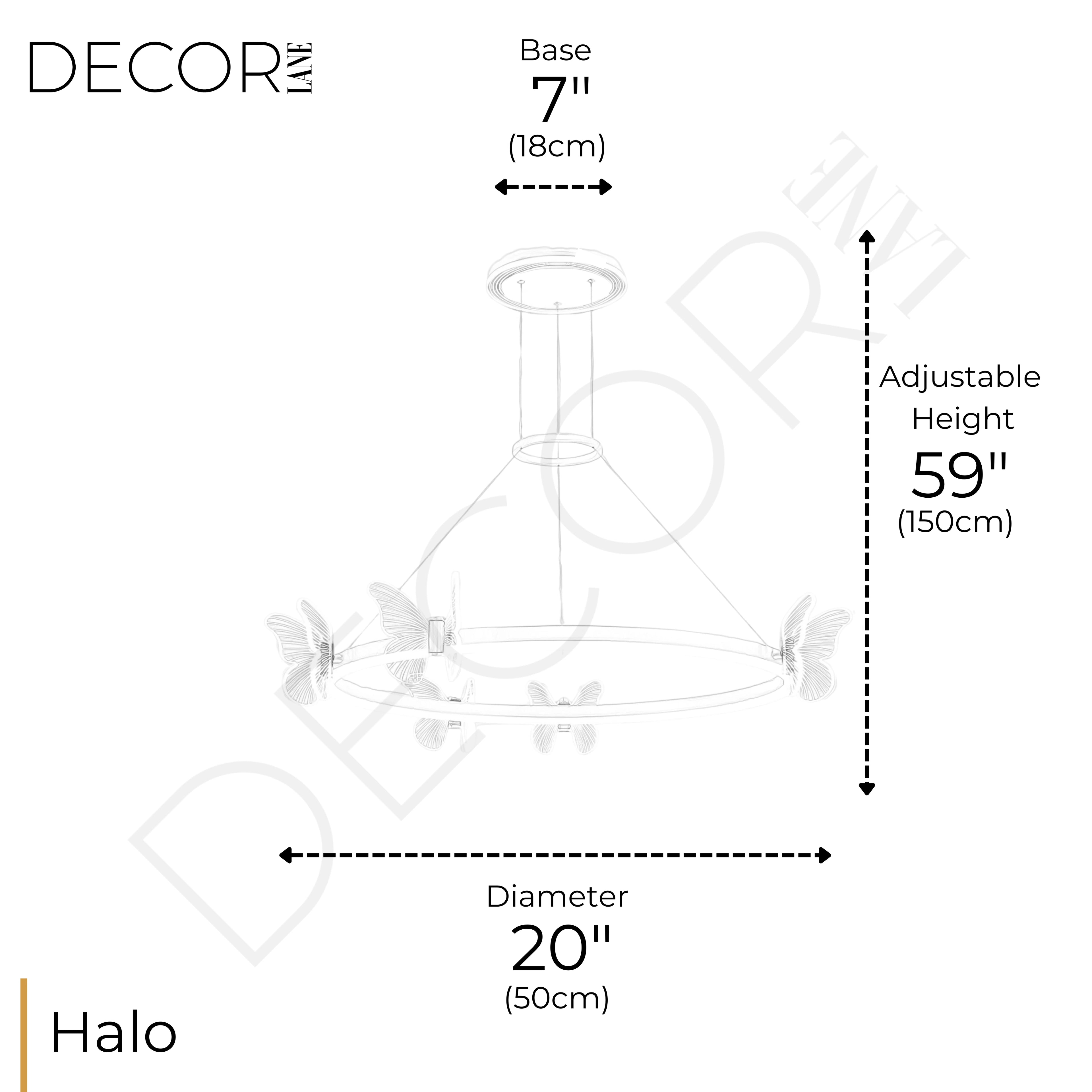 FLIGHT OF LIGHT HALO CHANDELIER