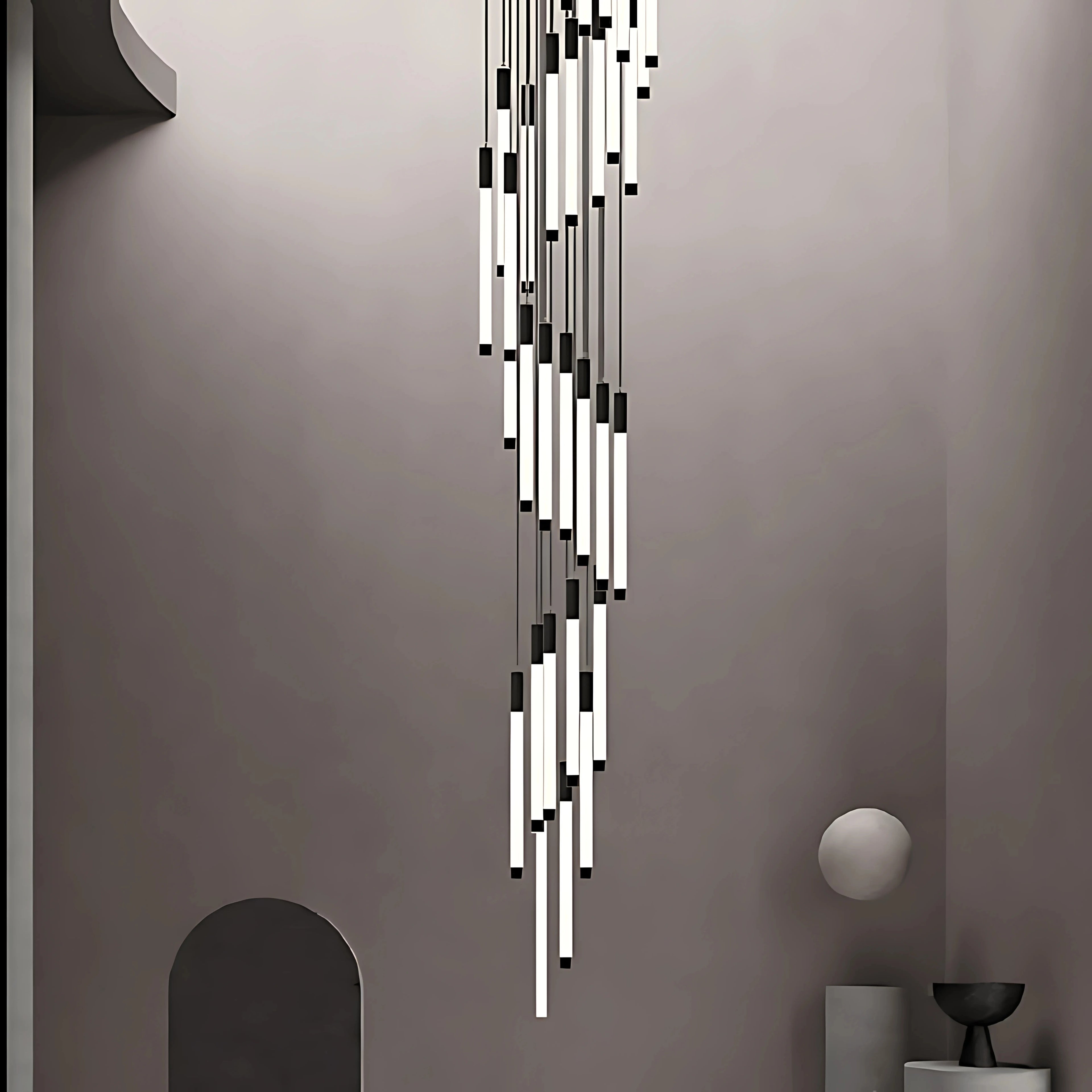 FEU DANSANT STAIRCASE CHANDELIER