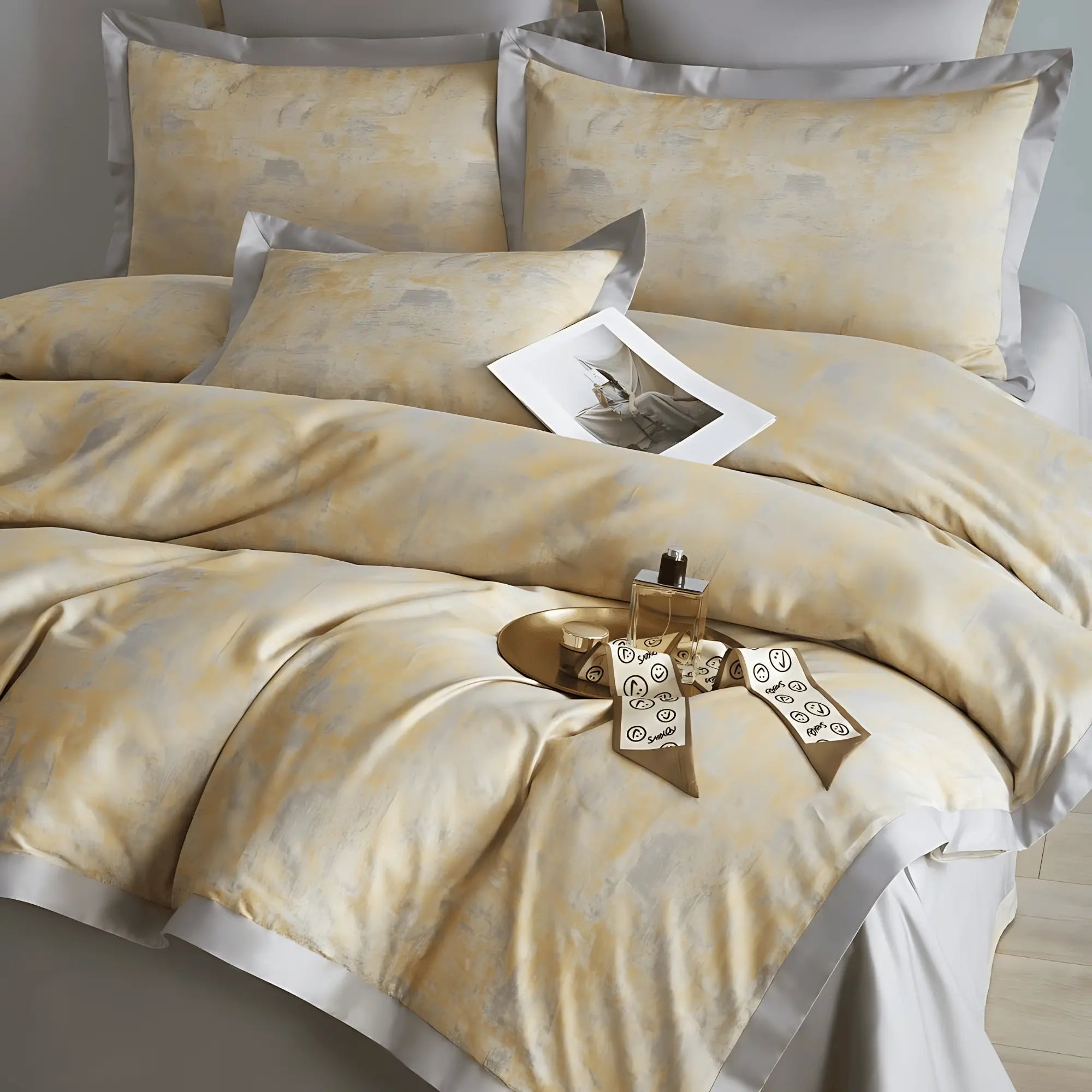 HAZEL MIST 1000 THREAD COUNT DUVET COVER & SHAMS