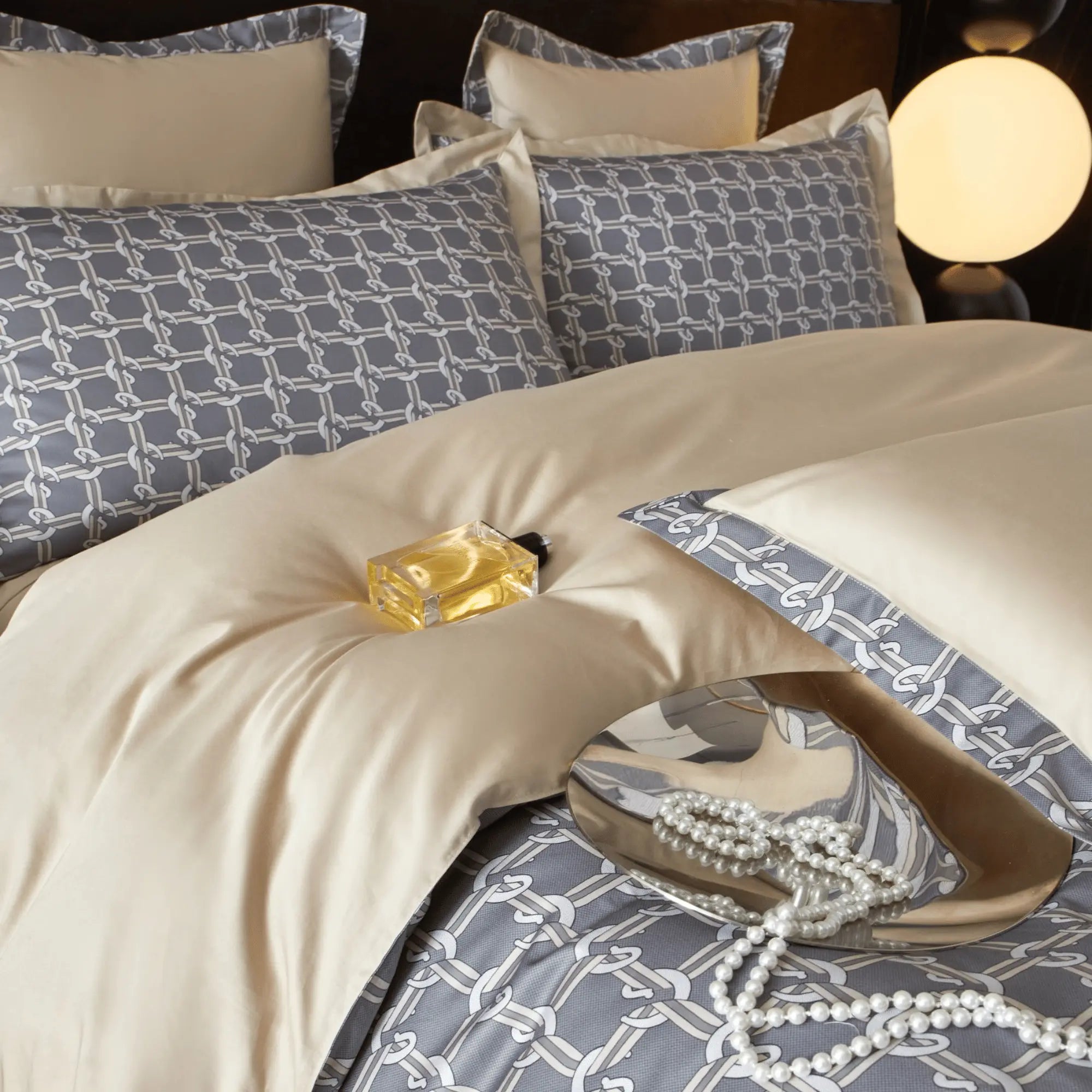 IVORY HARMONY 1000 THREAD COUNT DUVET COVER & SHAMS