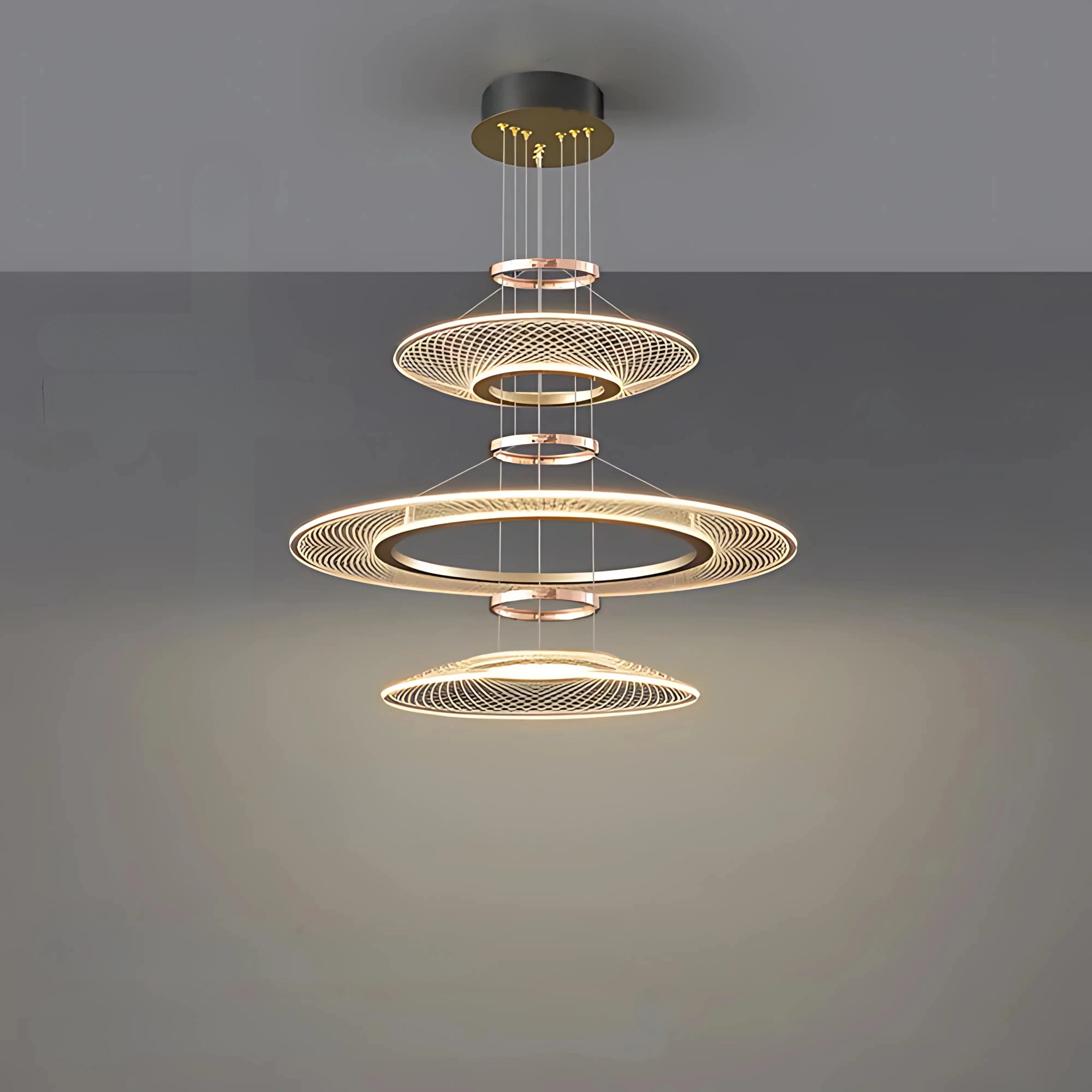 CERCLES CÉLESTES 3 TIER CHANDELIER