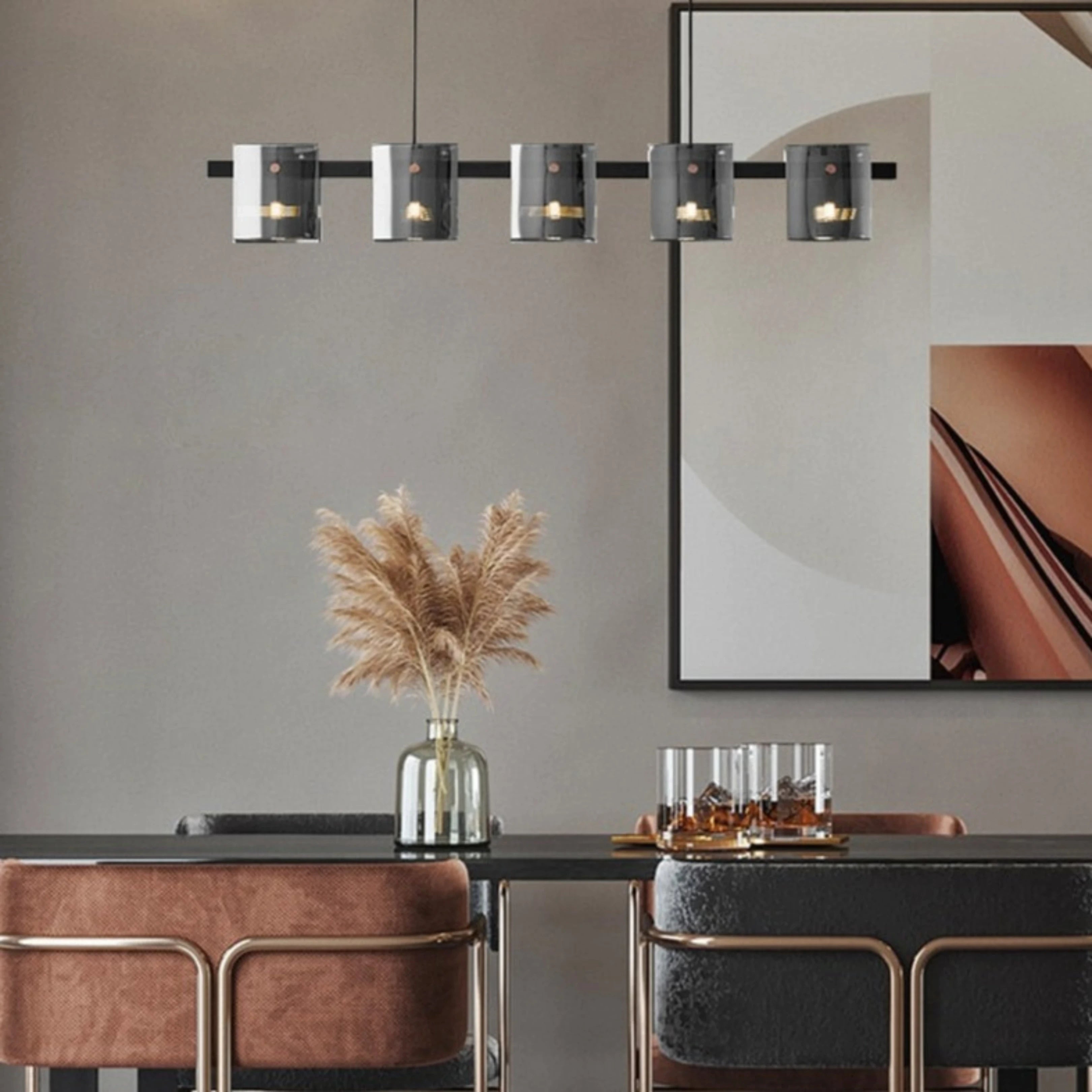 ÉMERAUDE SCINTILLANTE LINEAR CHANDELIER