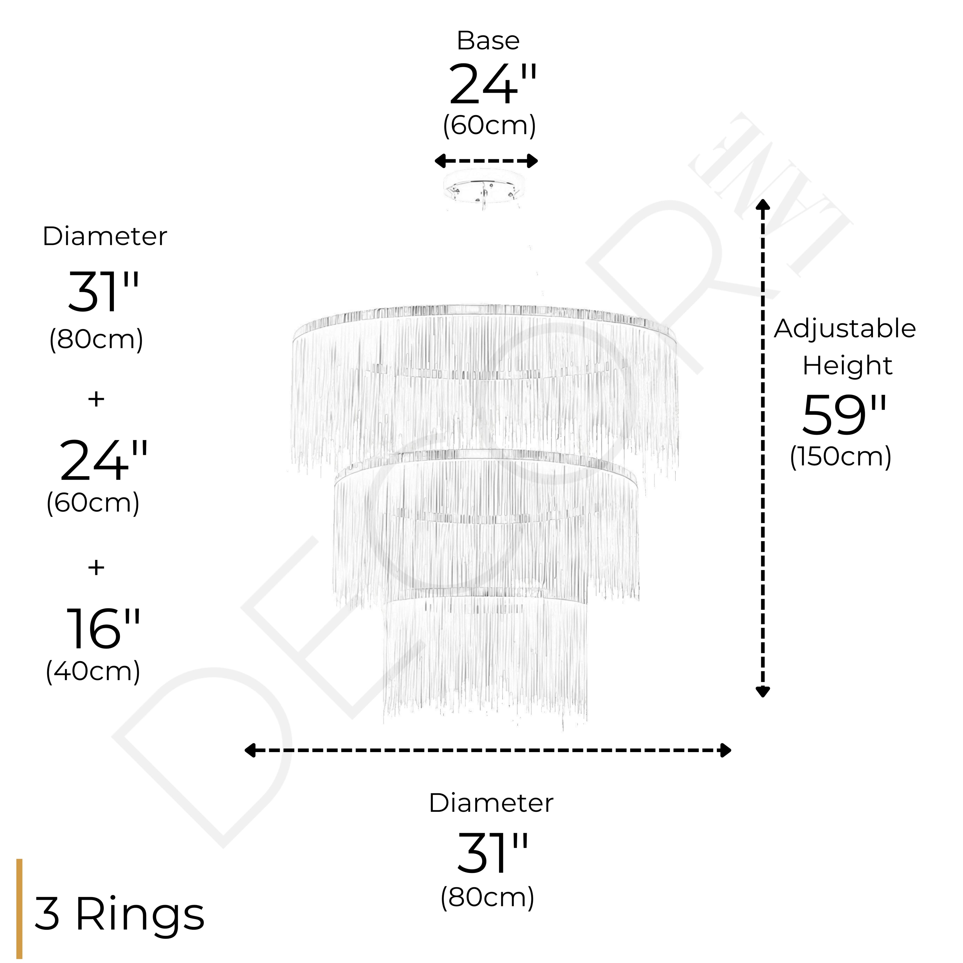 PHOENIX 3 TIER CHANDELIER
