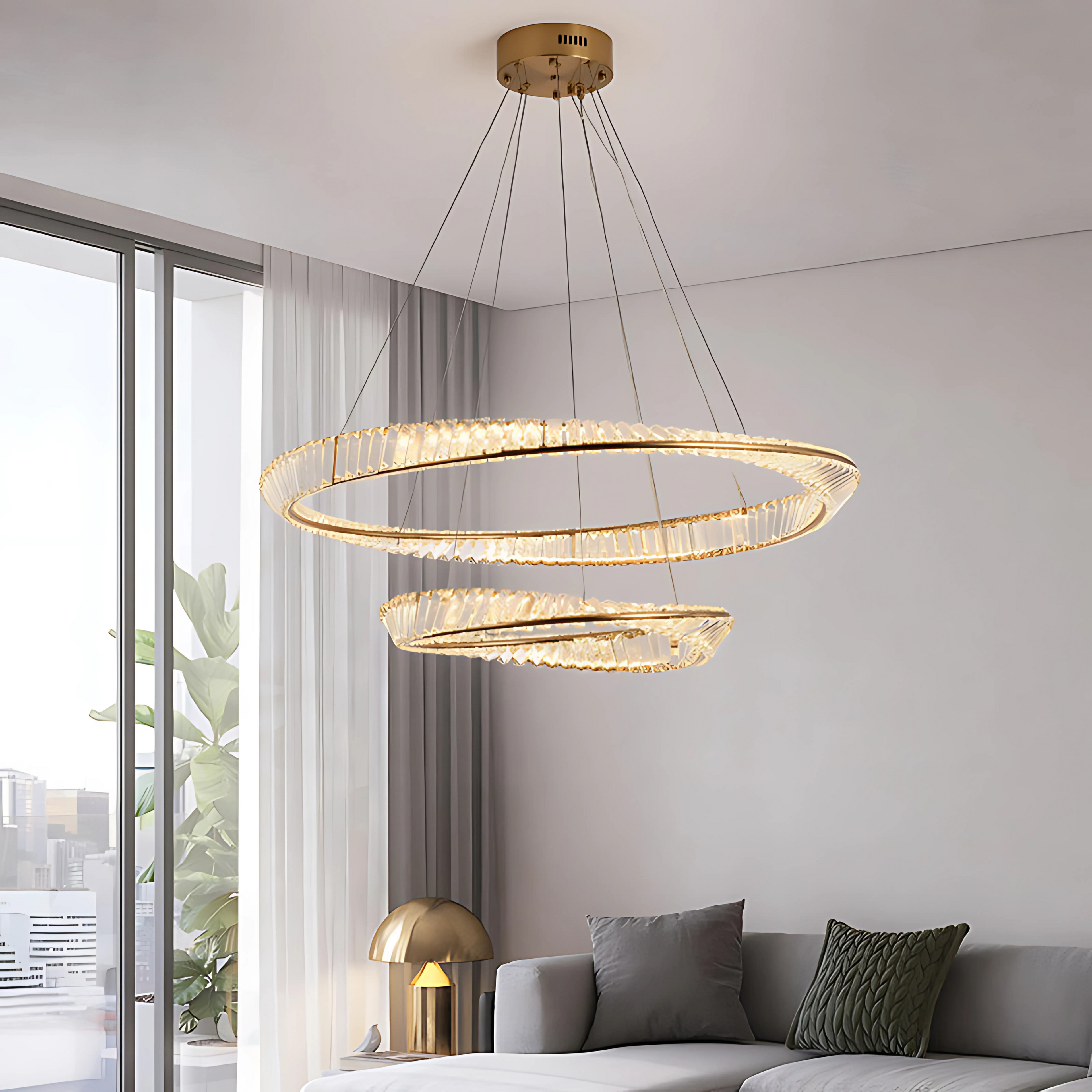 THE MOBIUS STRIP 2 TIER CHANDELIER
