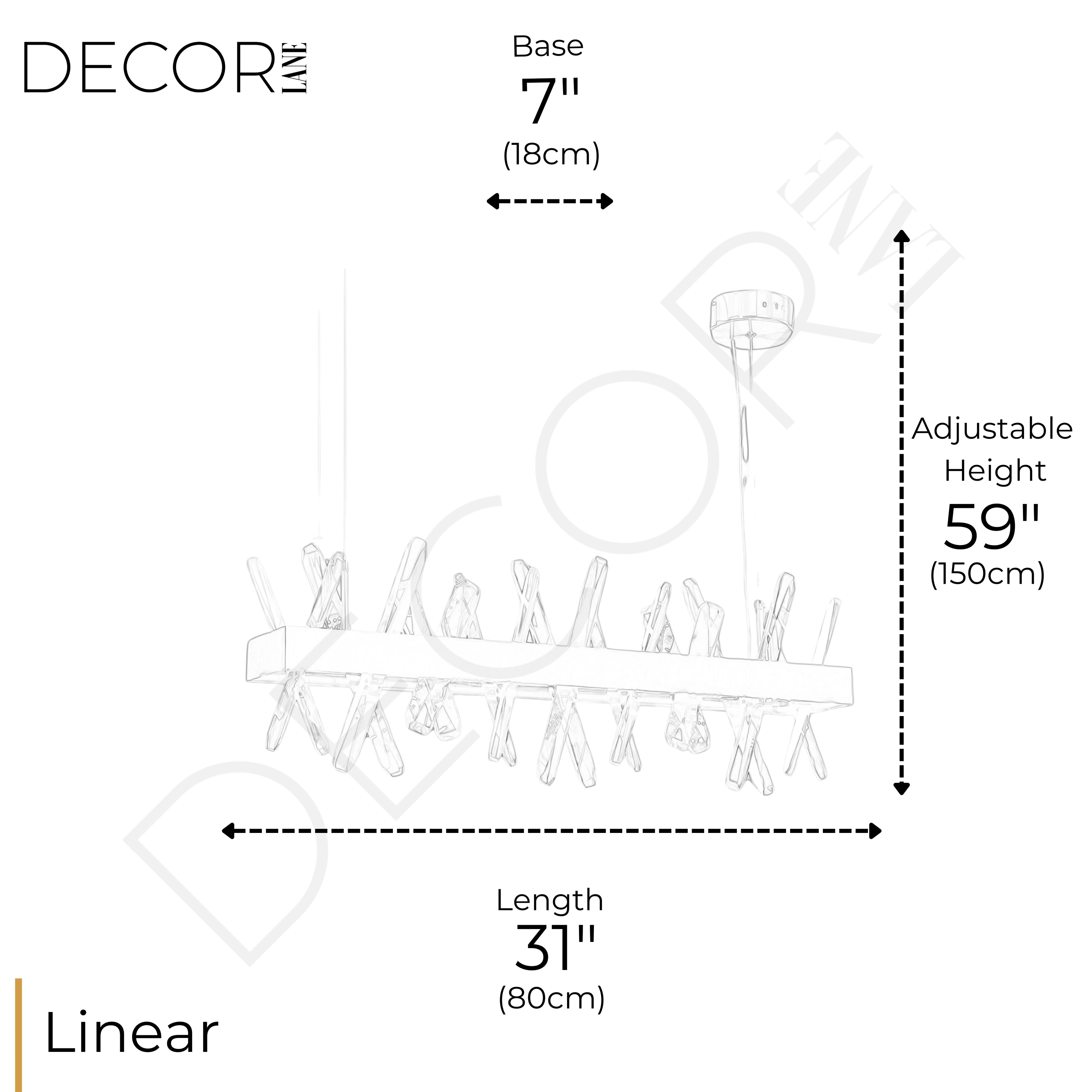 CELESTIAL FUSION LINEAR CHANDELIER