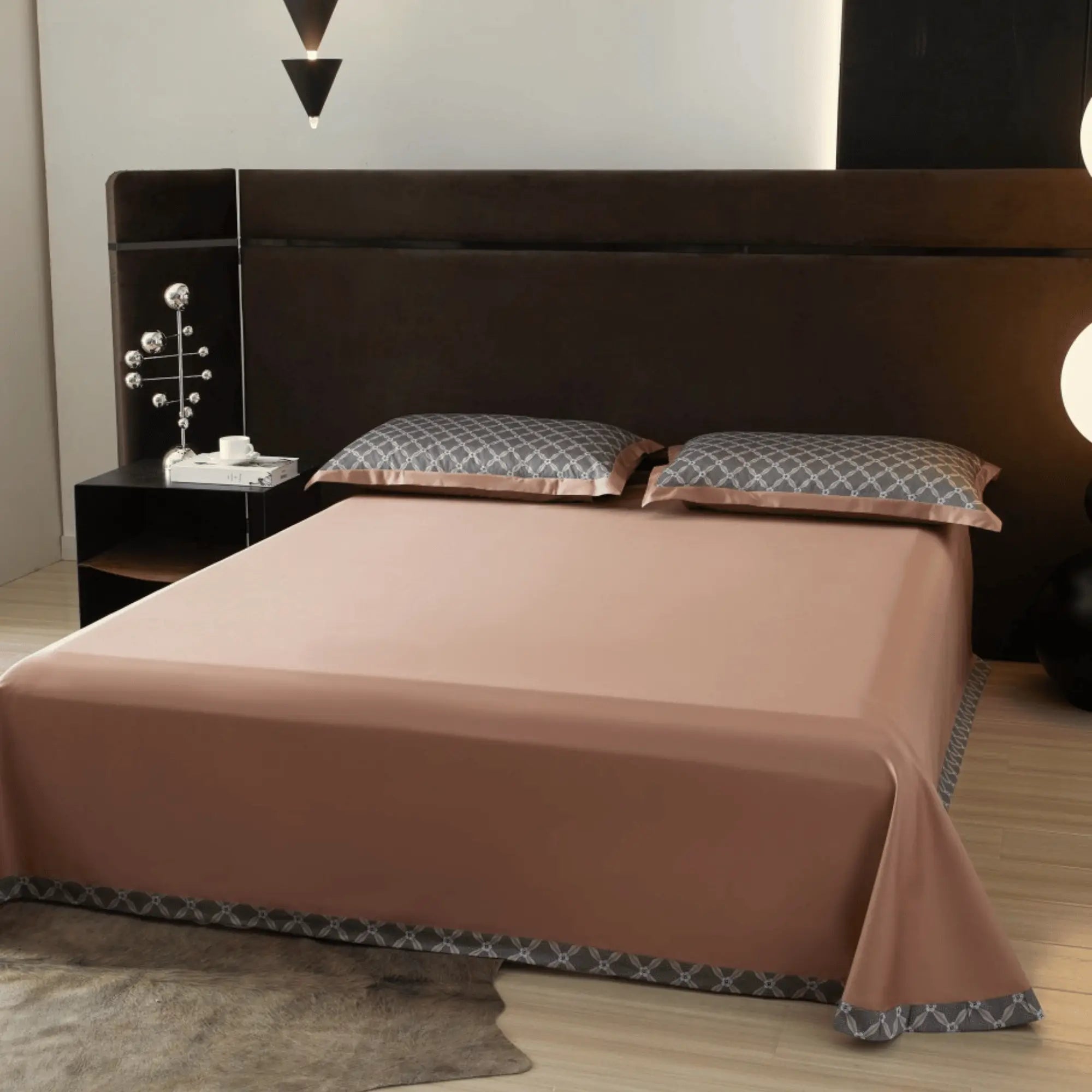 Ash Rose Tranquility 1000 Thread Count Duvet Cover & Shams - Bedding