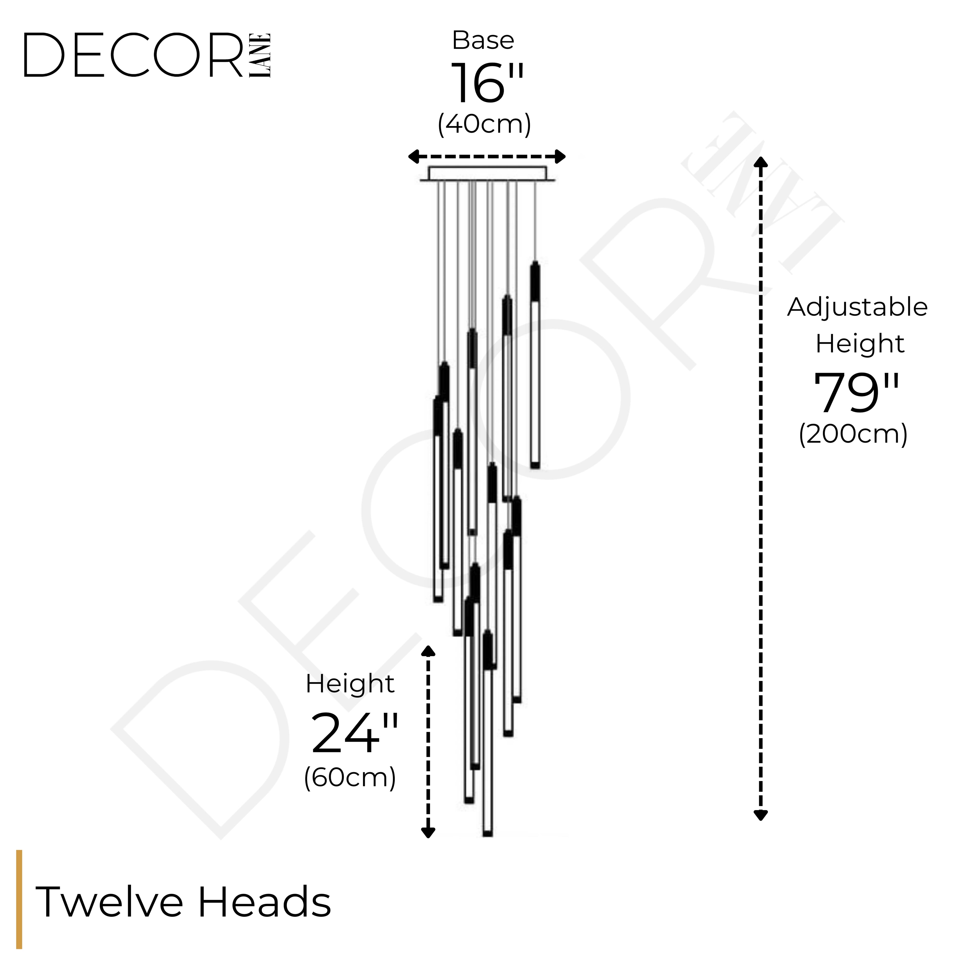 FEU DANSANT STAIRCASE CHANDELIER