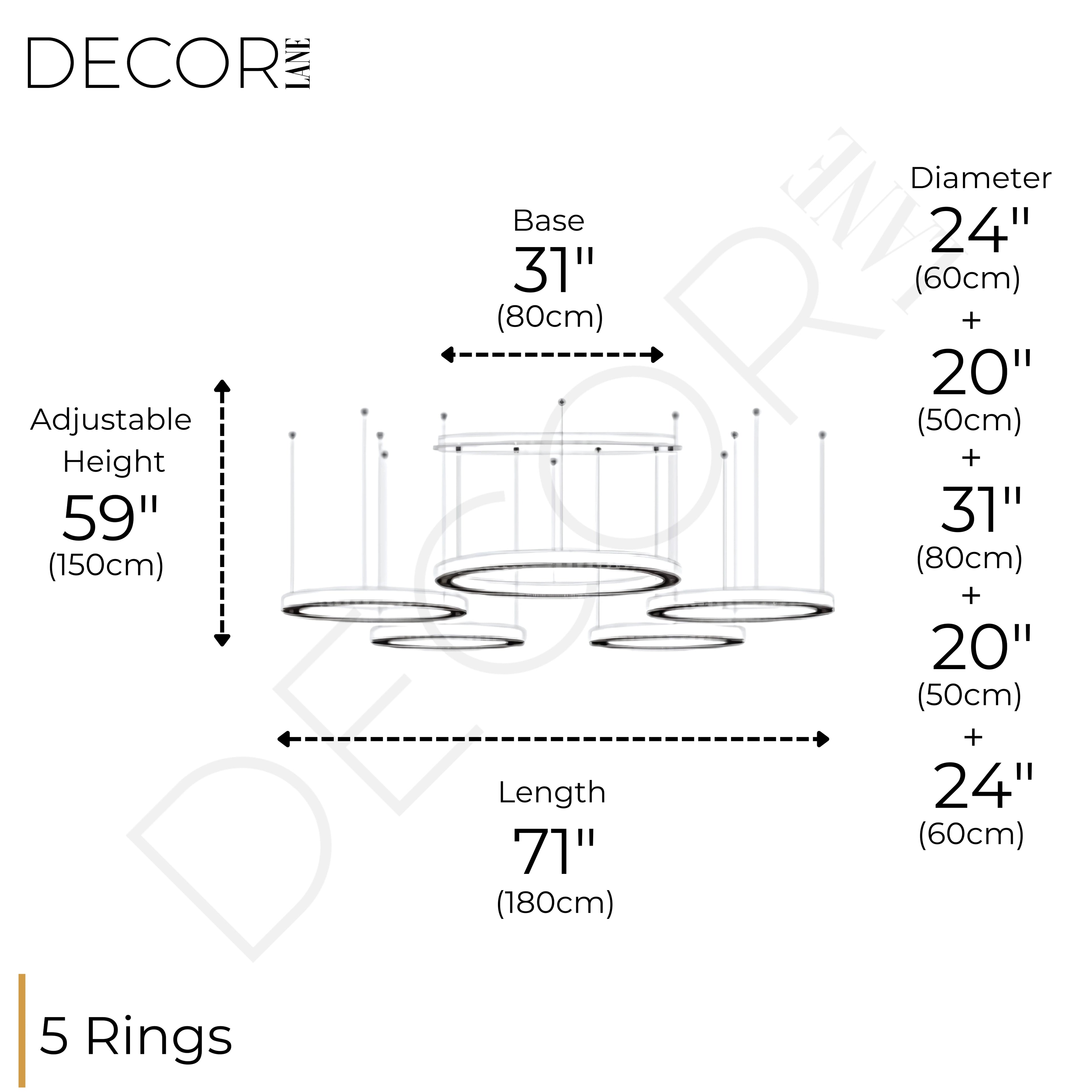 GOLD DUST 5 TIER CHANDELIER