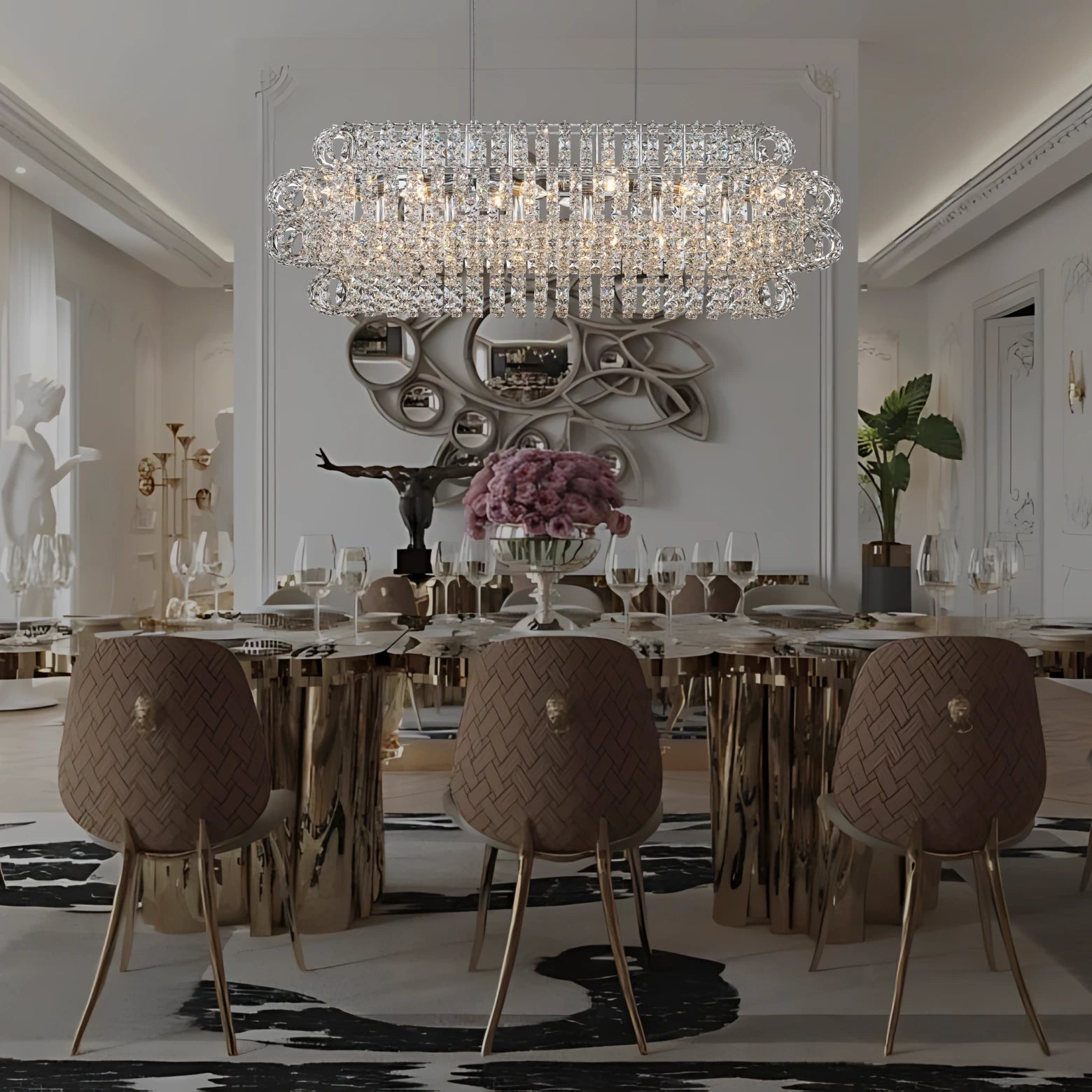 AMULETTE OVAL 4 TIER CHANDELIER