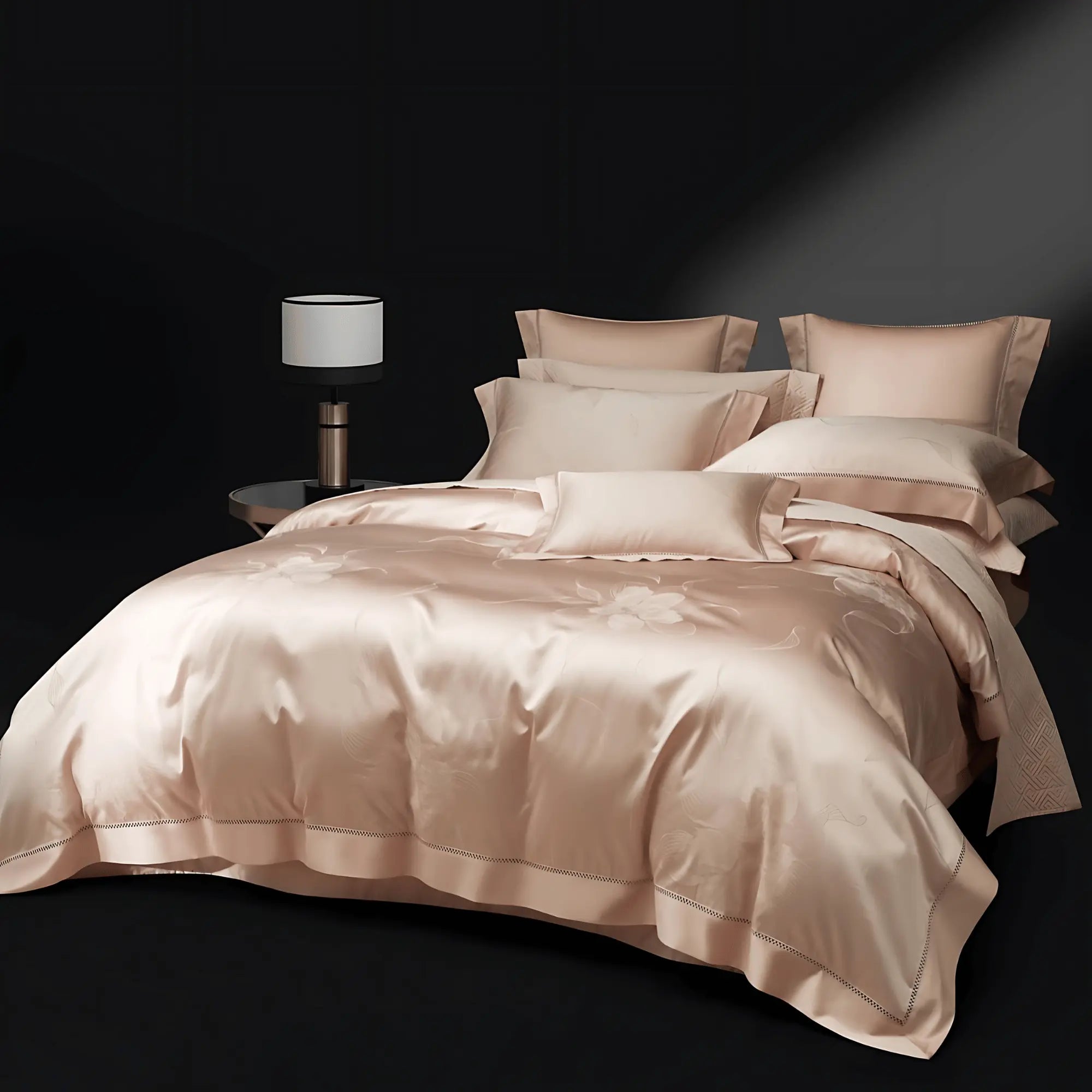 PEACH BLOSSOM 1400 THREAD COUNT DUVET COVER & SHAMS