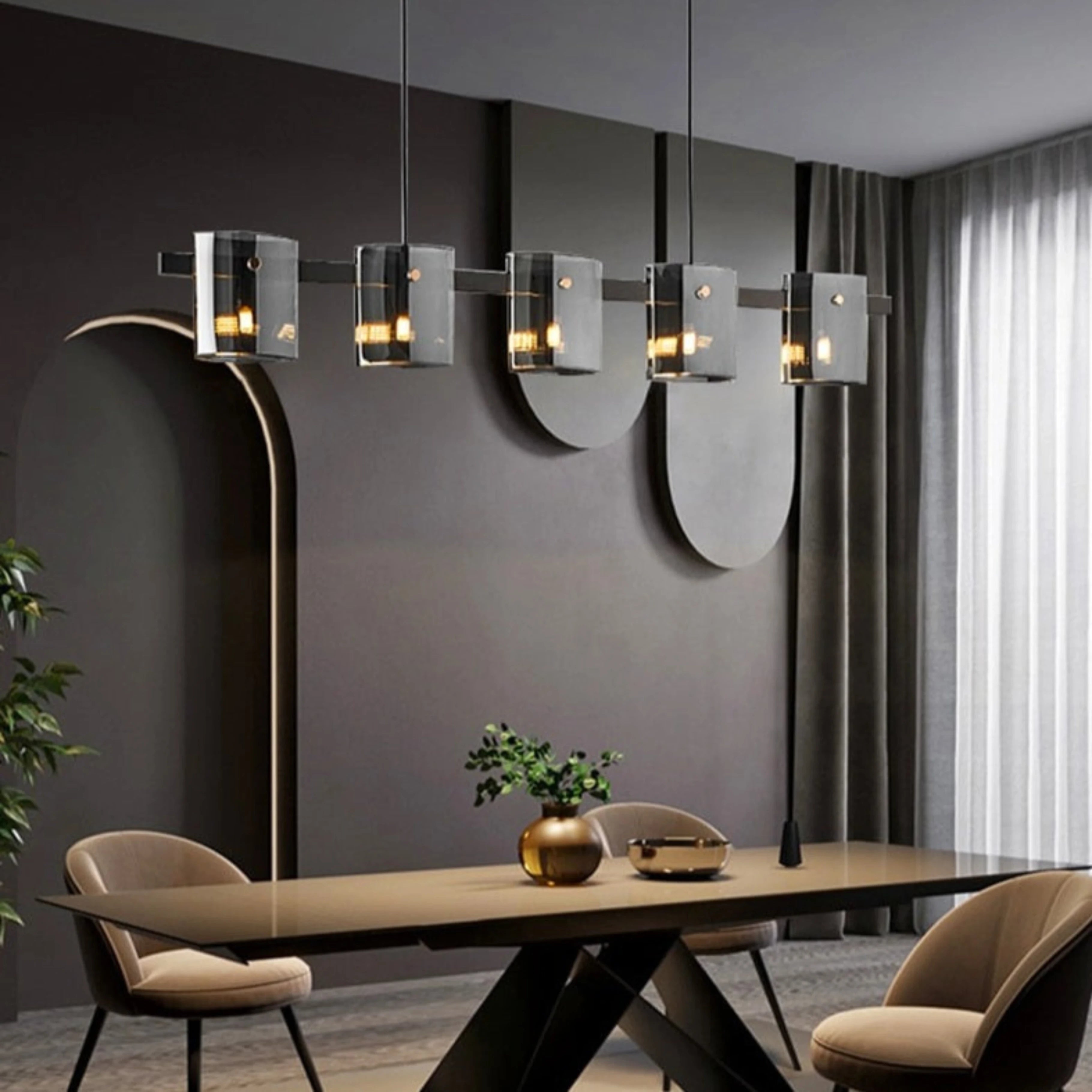 ÉMERAUDE SCINTILLANTE LINEAR CHANDELIER