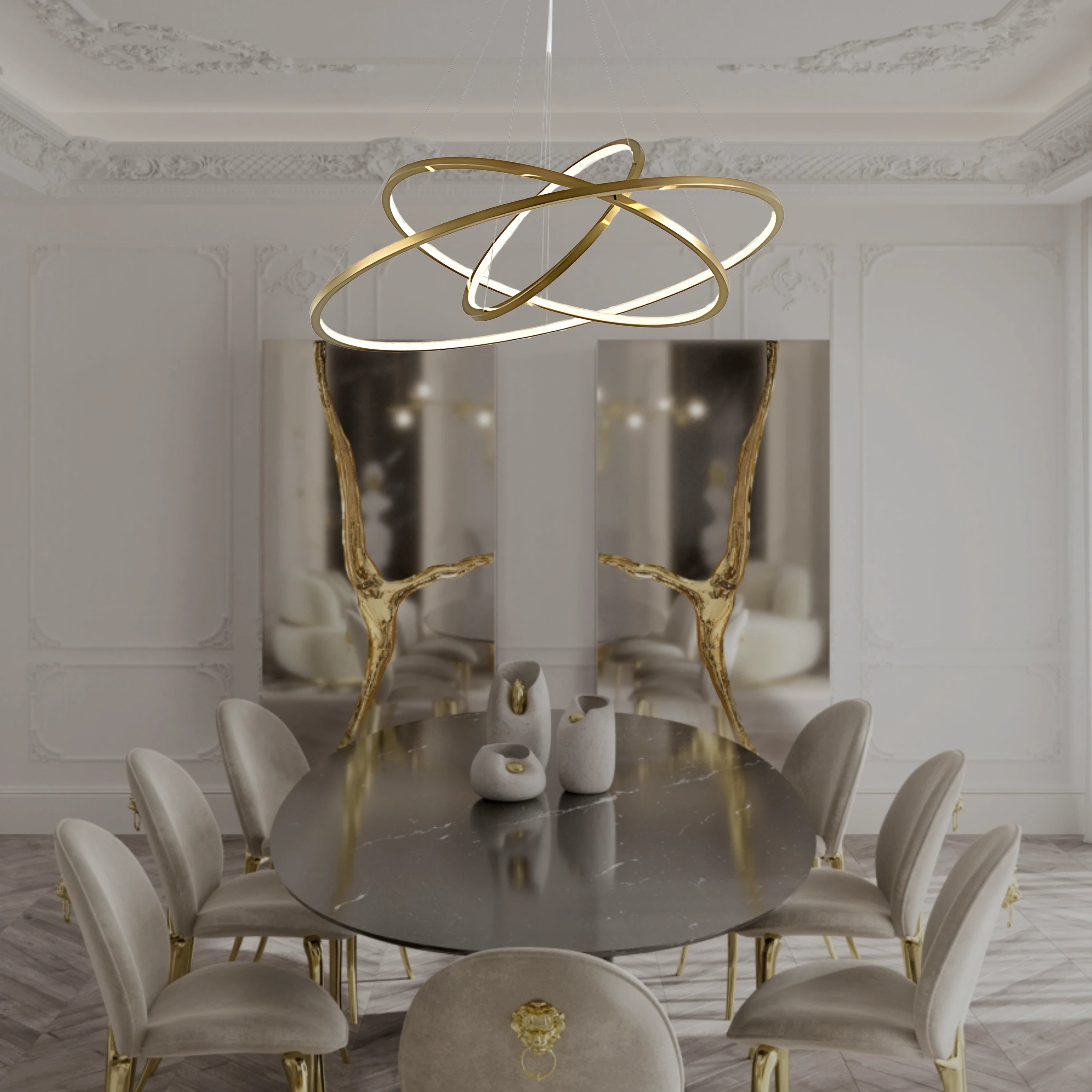 CIRCLE OF LIFE 3 TIER CHANDELIER