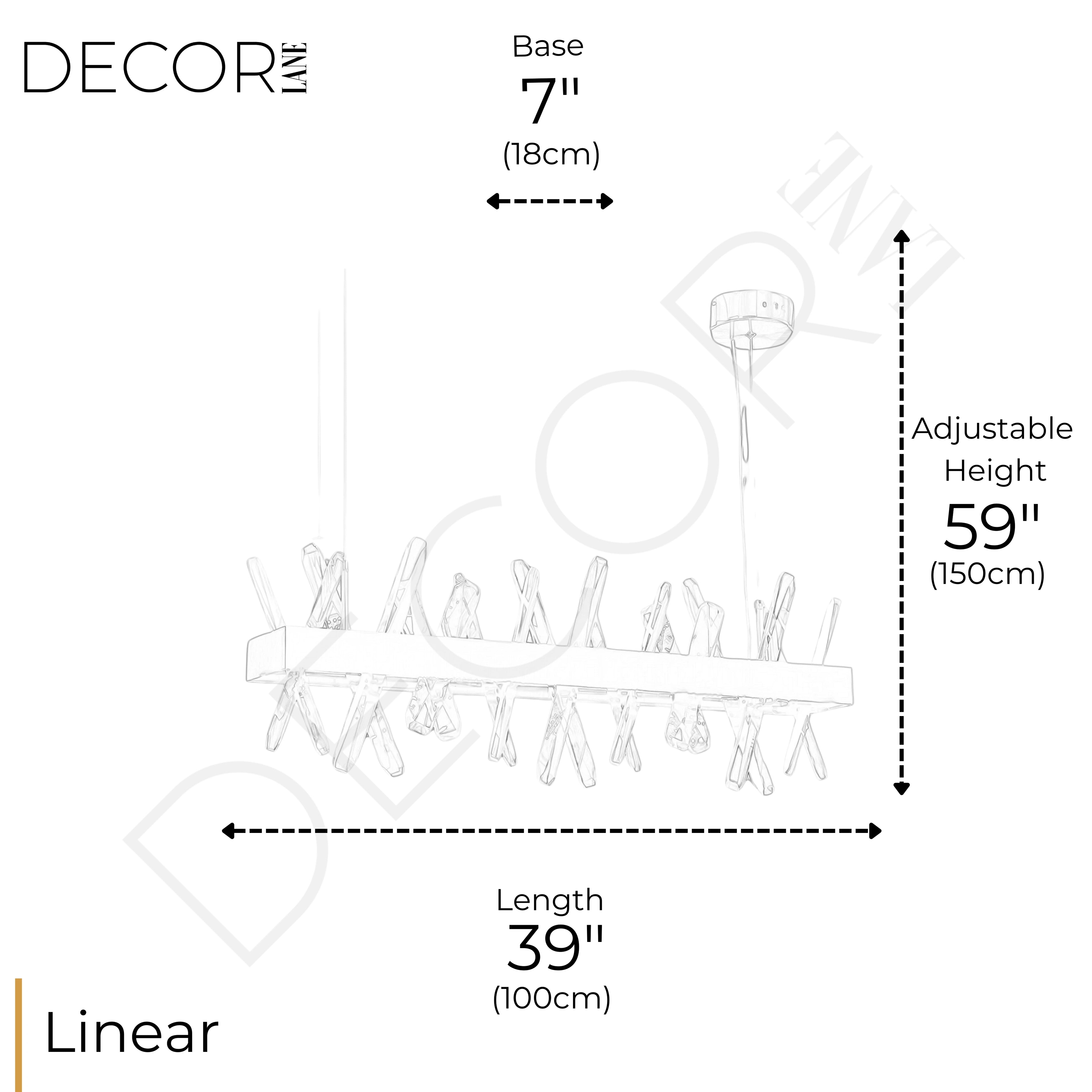 CELESTIAL FUSION LINEAR CHANDELIER
